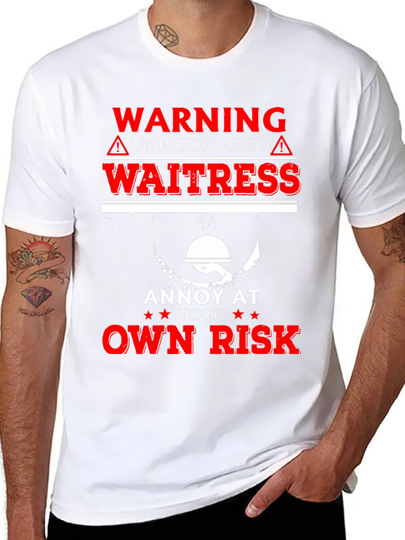 Warning Unmedicated Waitress T-Shirt