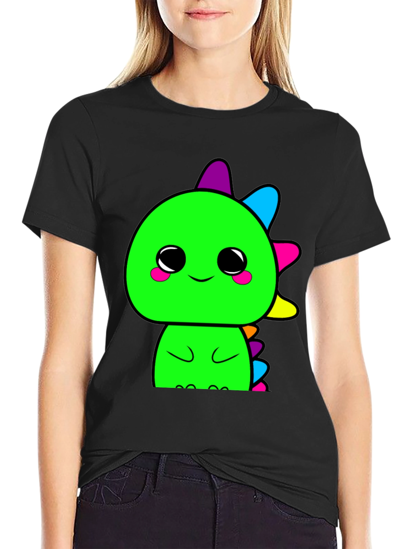 Cute Kawaii Dinosaur Graphic T-Shirt