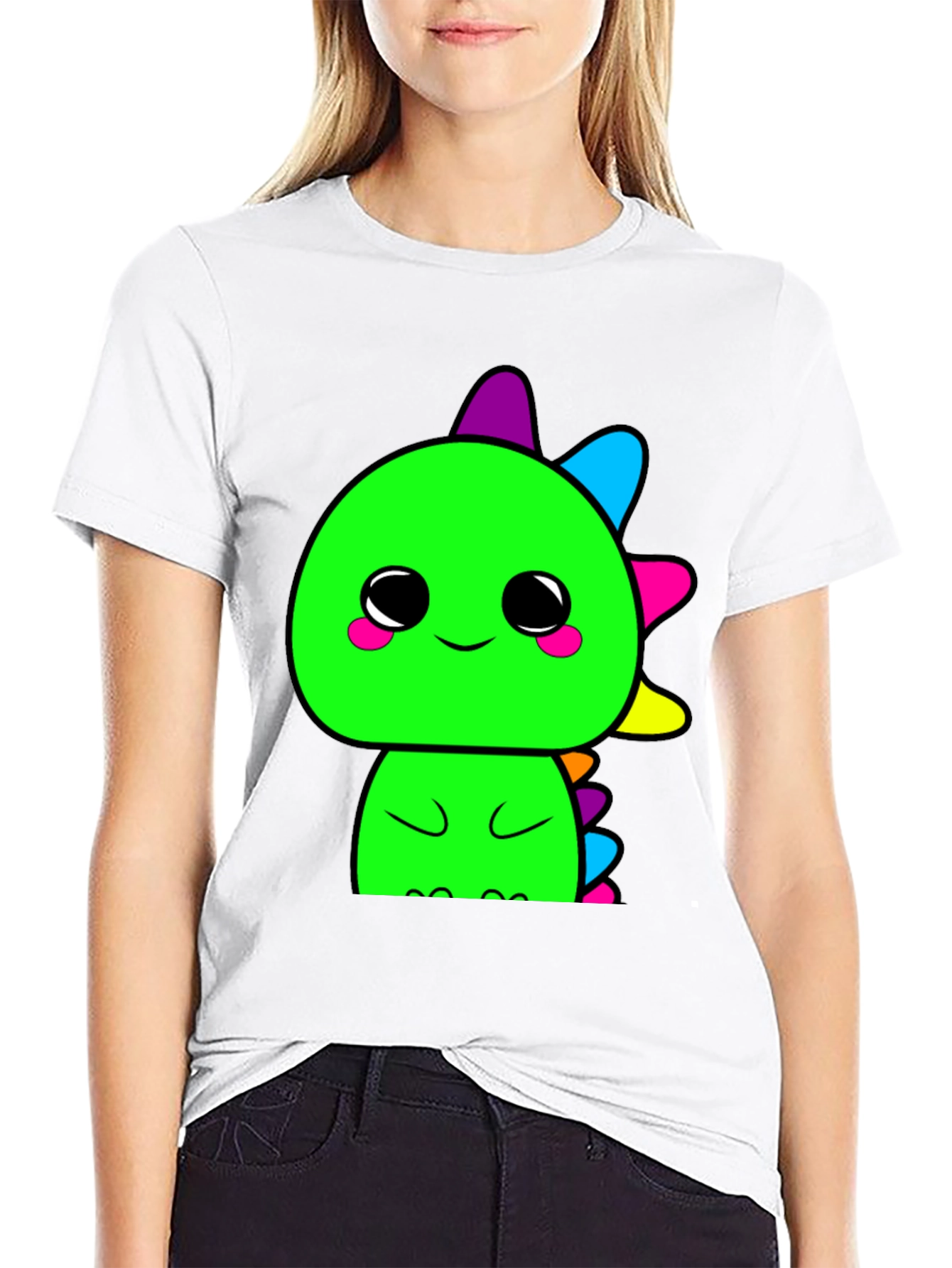 Cute Kawaii Dinosaur Graphic T-Shirt