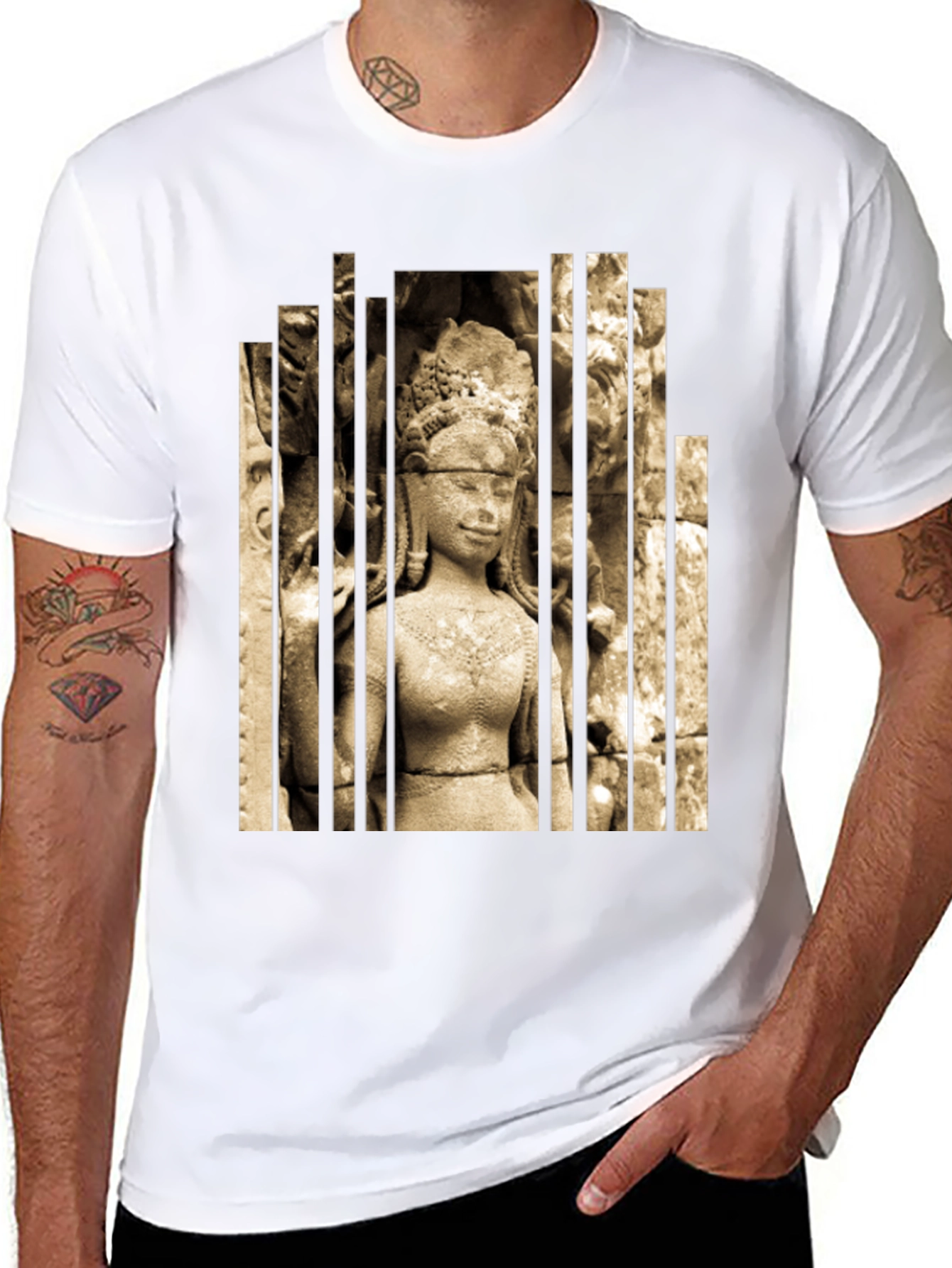 Ancient Temple Statue Graphic Tee