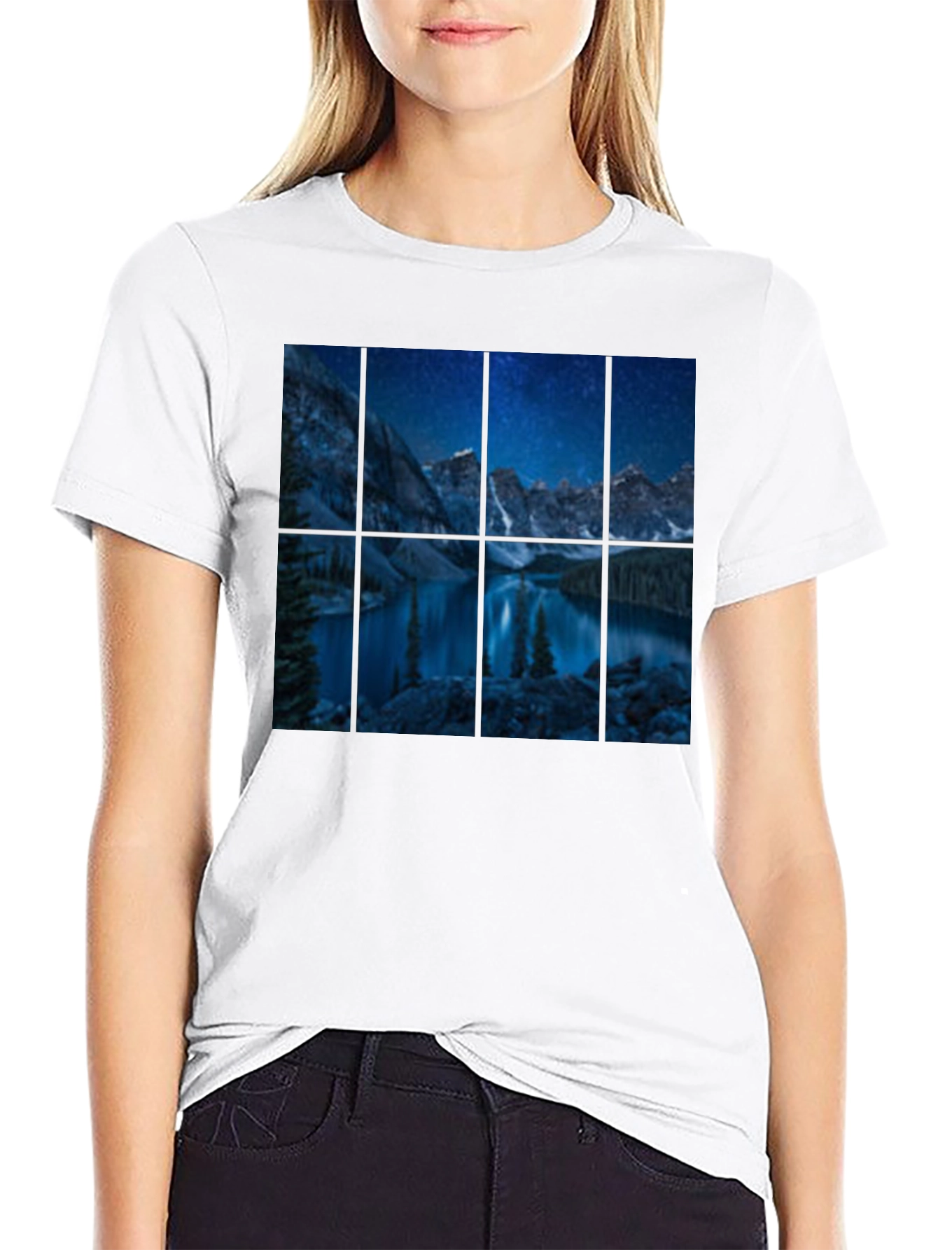 Night Lake Mountain Graphic Tee