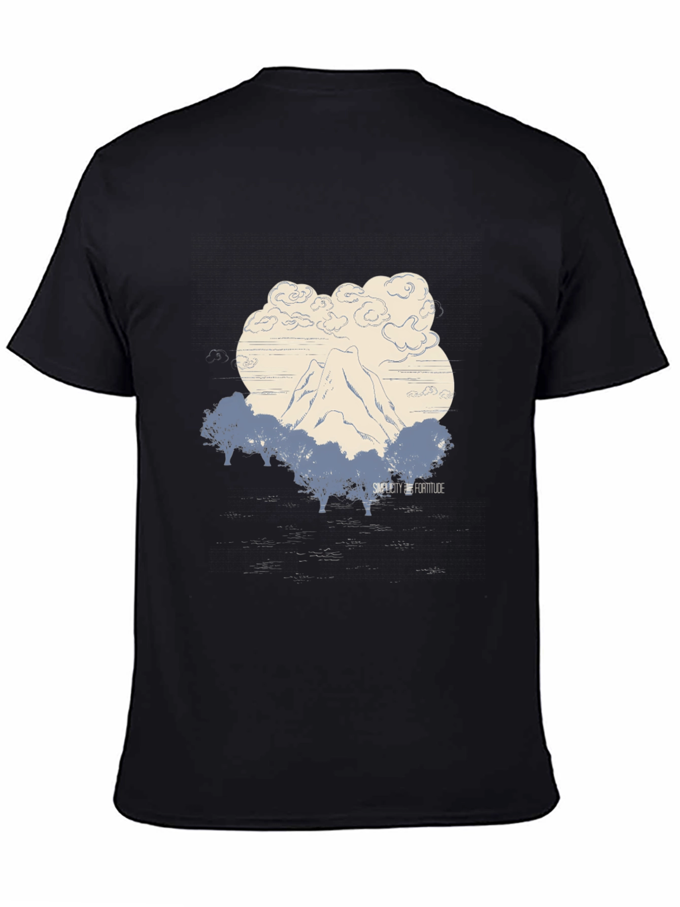 Mountain Graphic Tee - Black Cotton Comfort