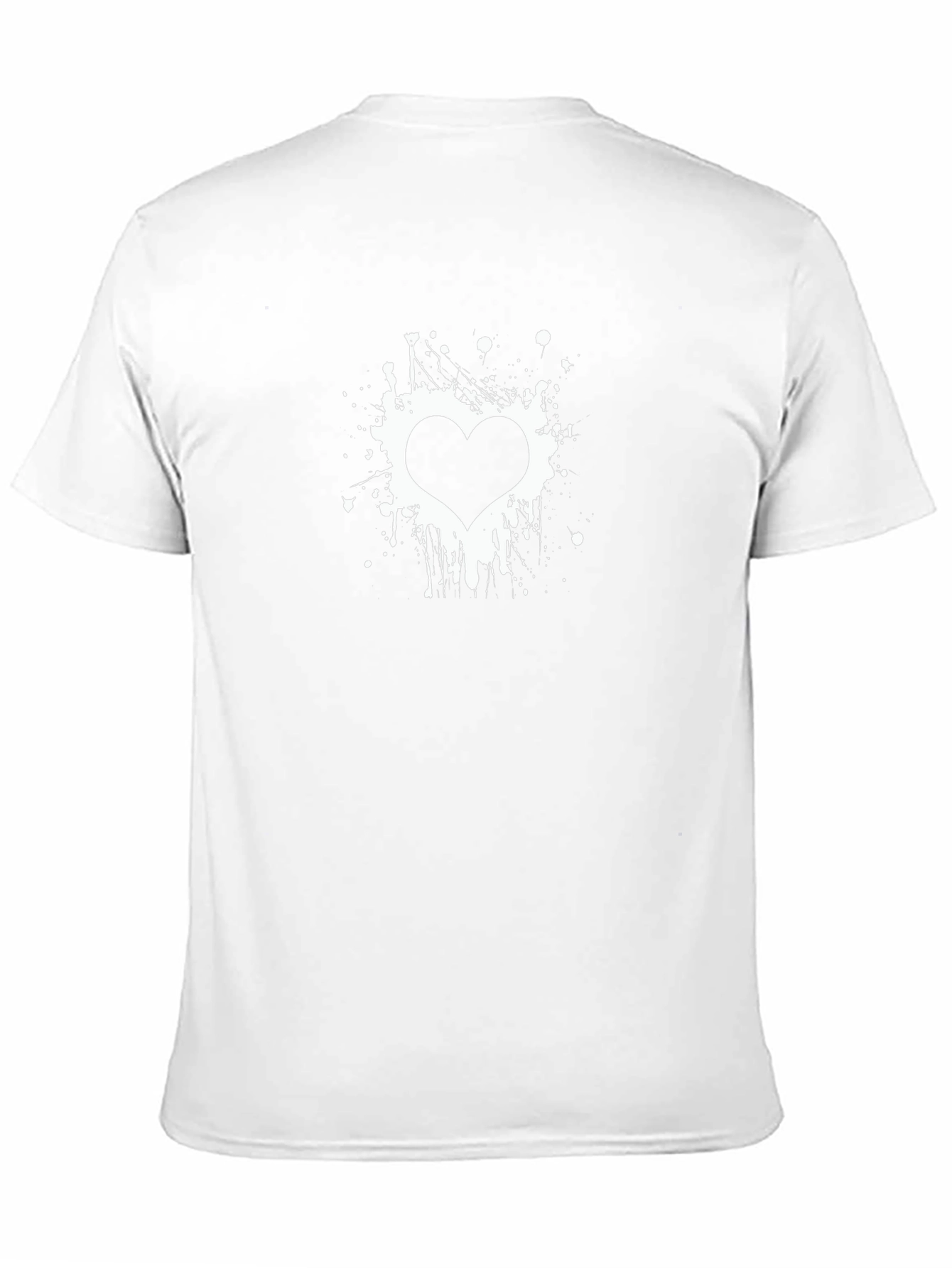 Heart Splatter Black T-Shirt
