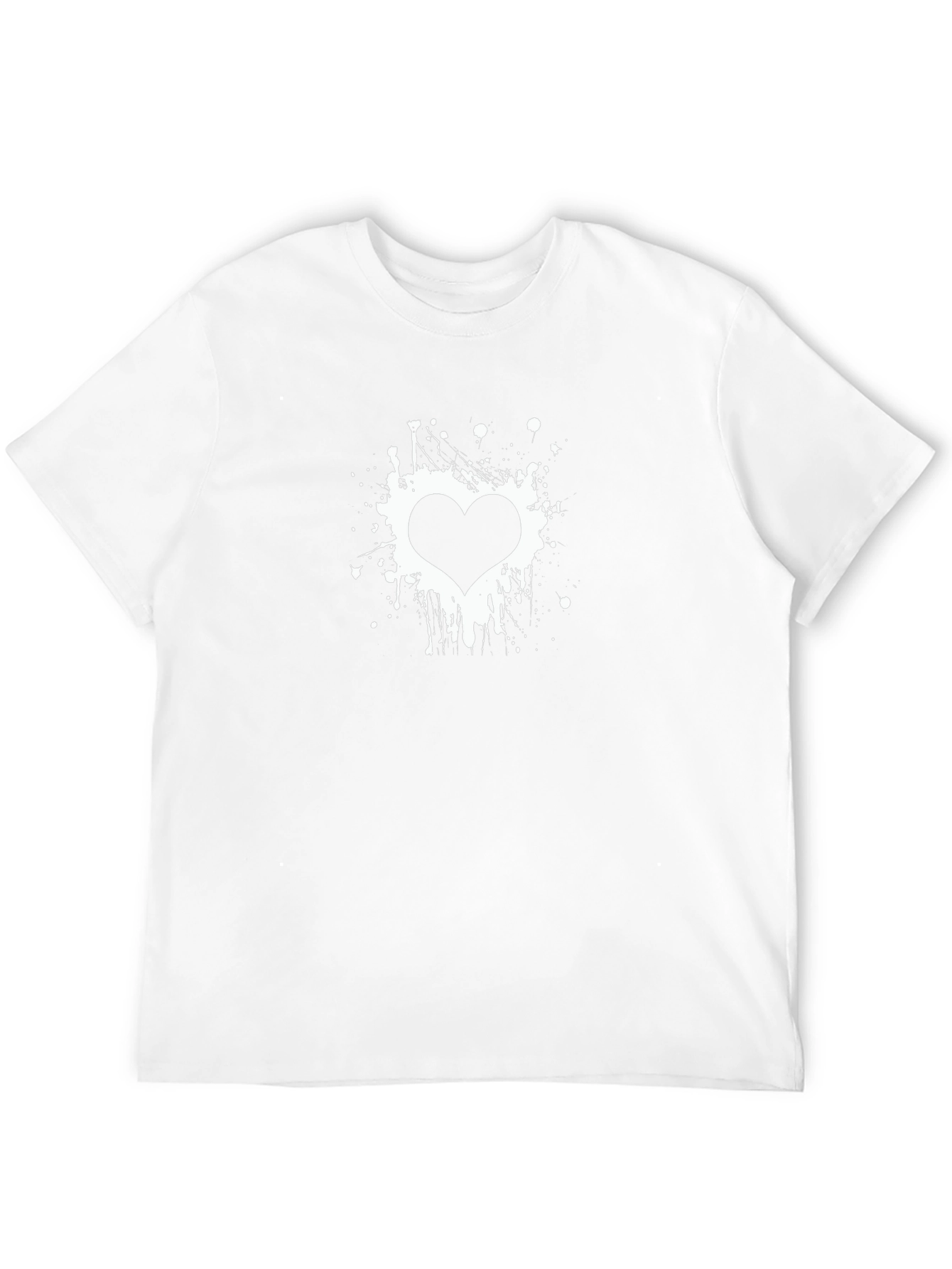 Heart Splatter Black T-Shirt