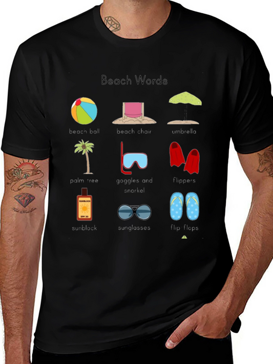 Beach Words T-Shirt | Summer Holiday Ready