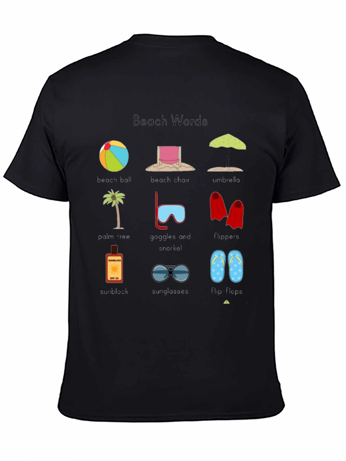 Beach Words T-Shirt | Summer Holiday Ready