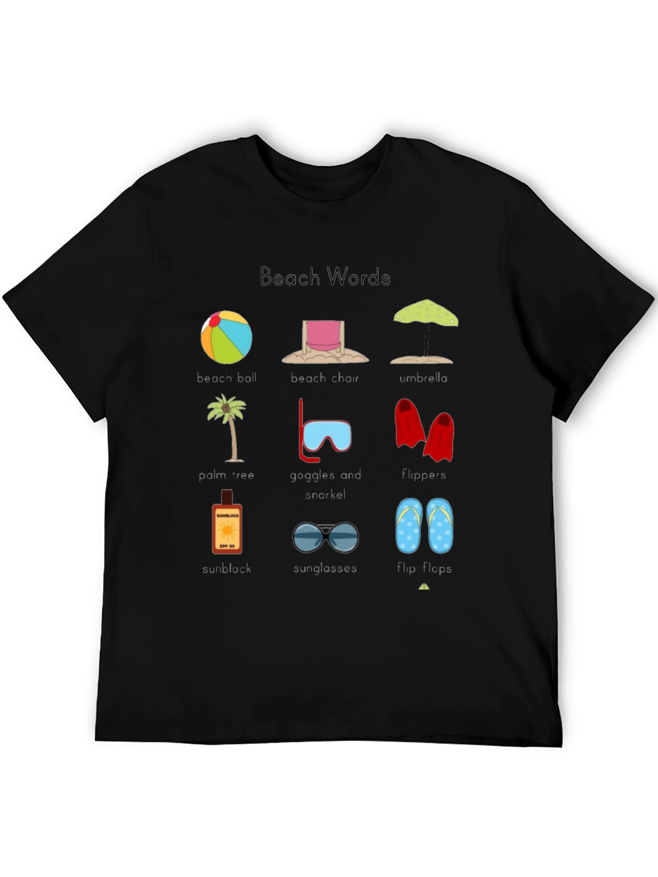 Beach Words T-Shirt | Summer Holiday Ready