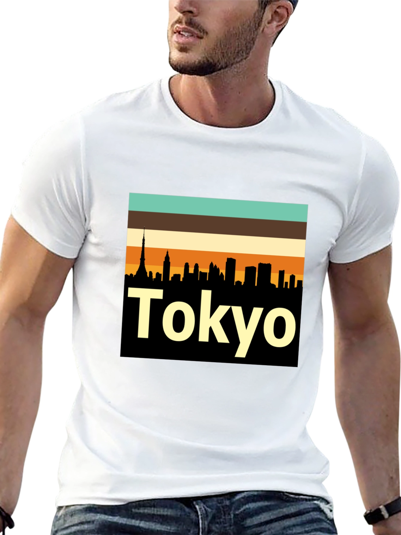 Tokyo Skyline Retro T-Shirt
