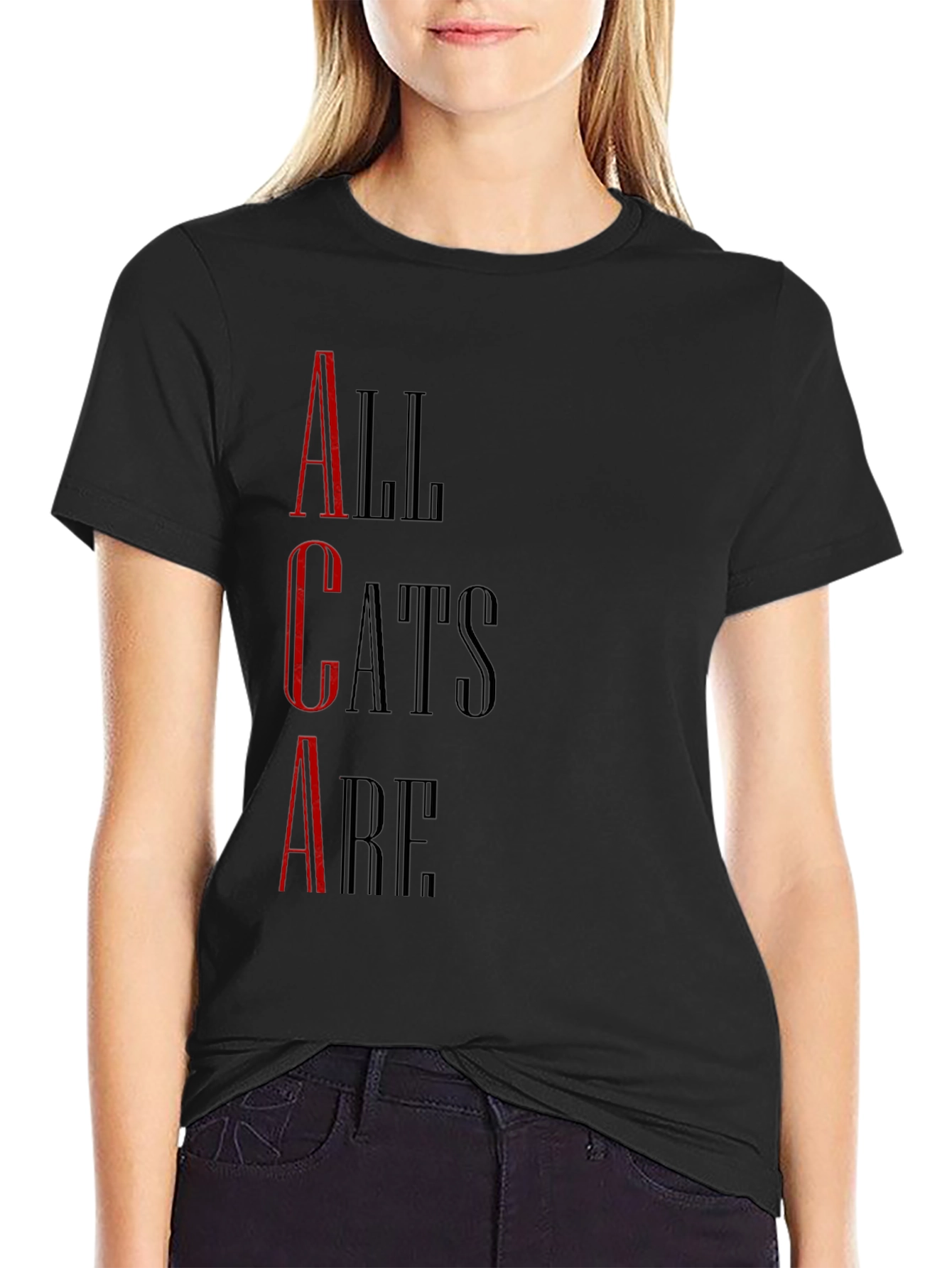 All Cats Are T-Shirt - Black Graphic Tee