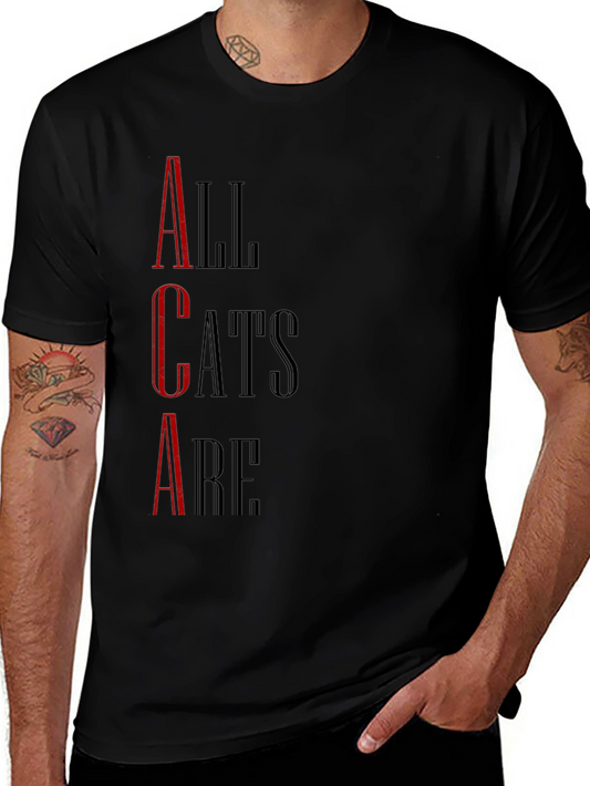 All Cats Are T-Shirt - Black Graphic Tee