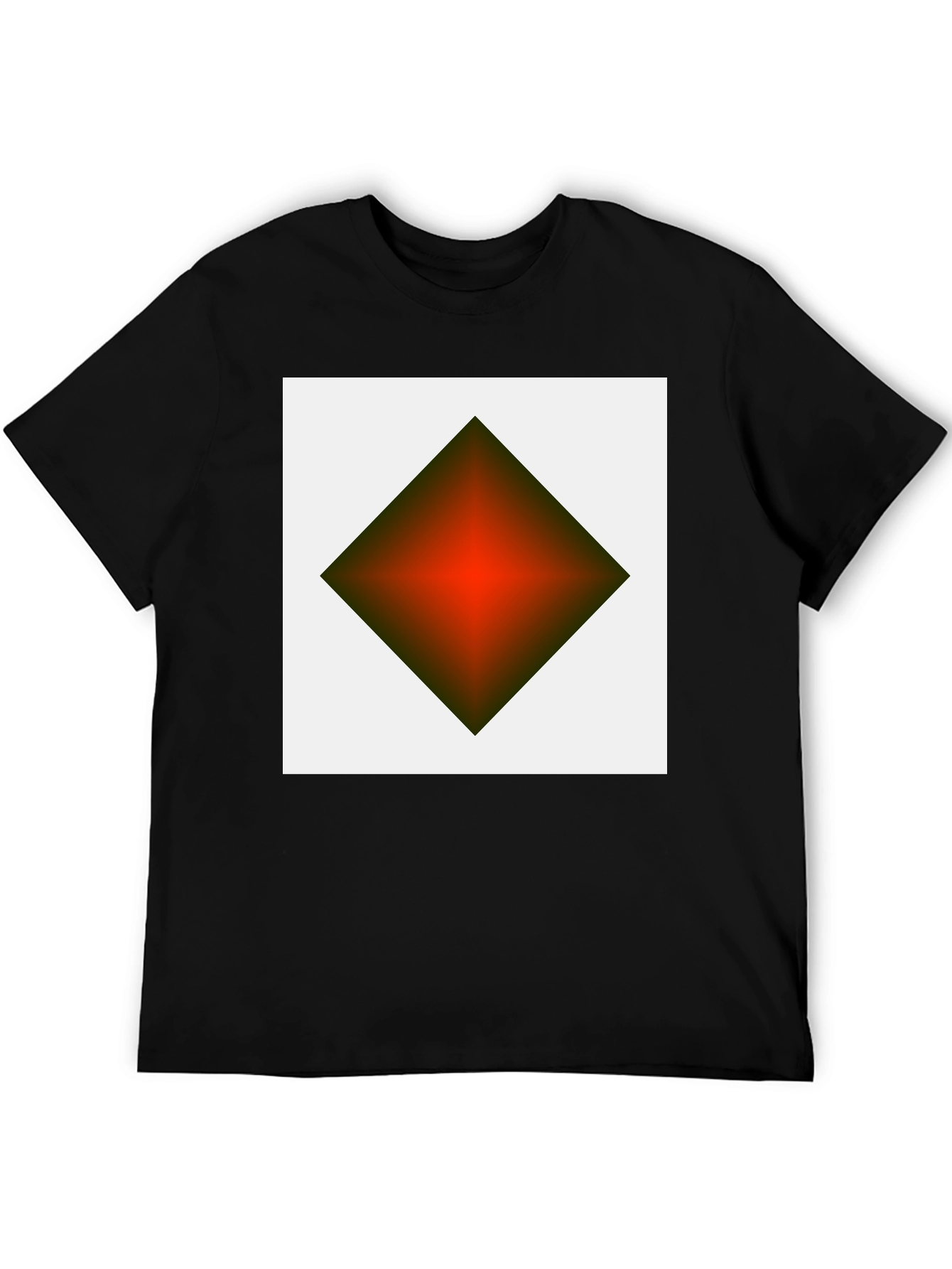 Geometric Diamond Graphic Tee - Modern Streetwear