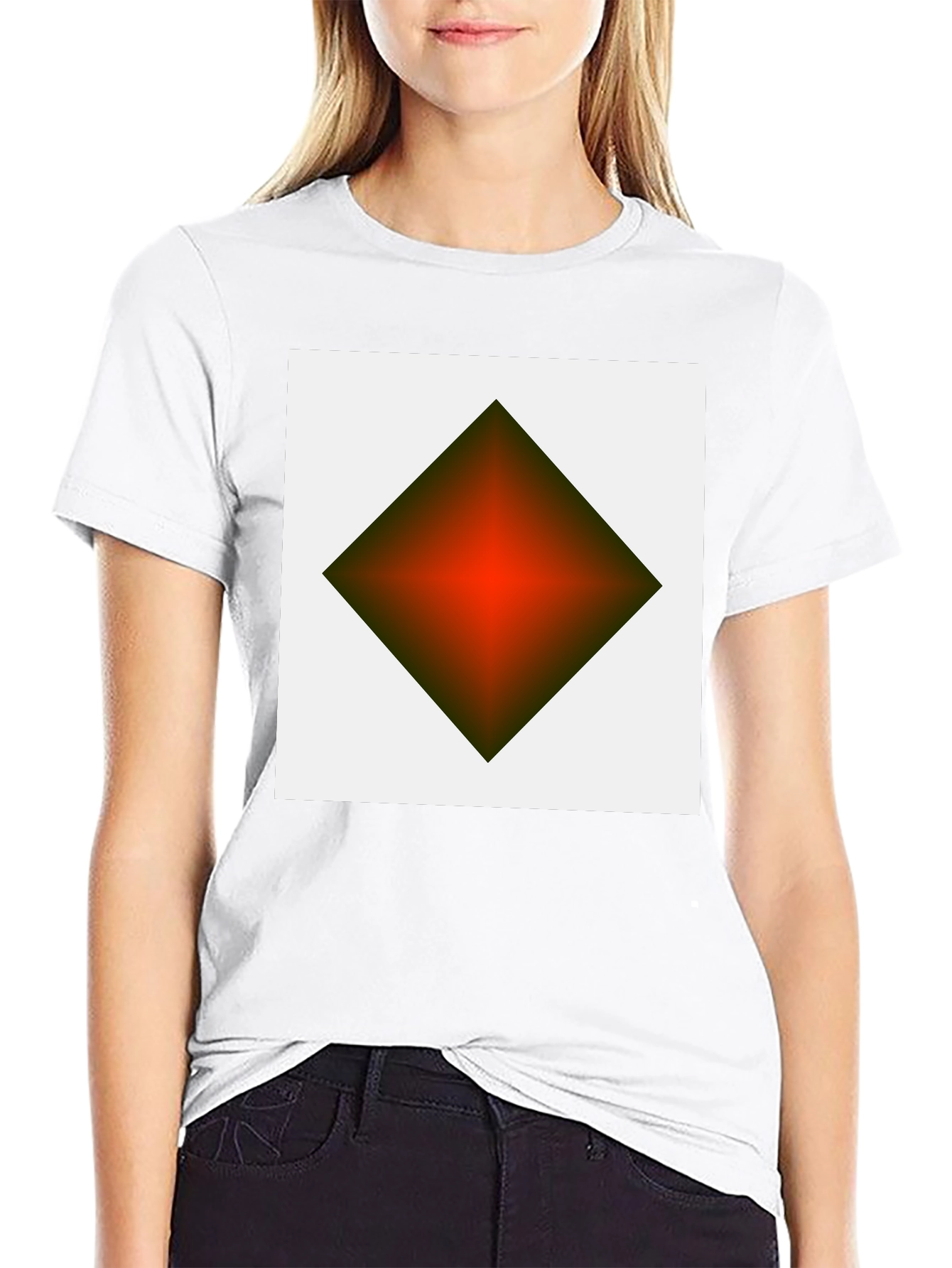 Geometric Diamond Graphic Tee - Modern Streetwear