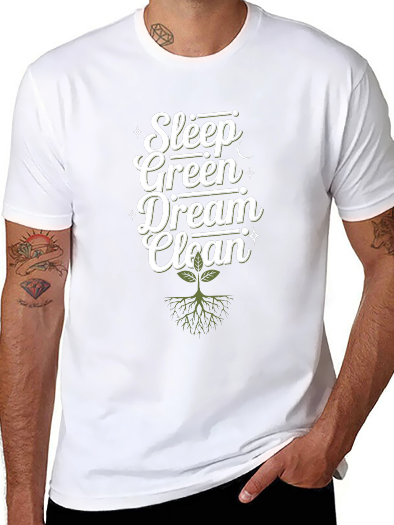 Sleep Green Dream Clean Graphic Tee - Eco-Friendly