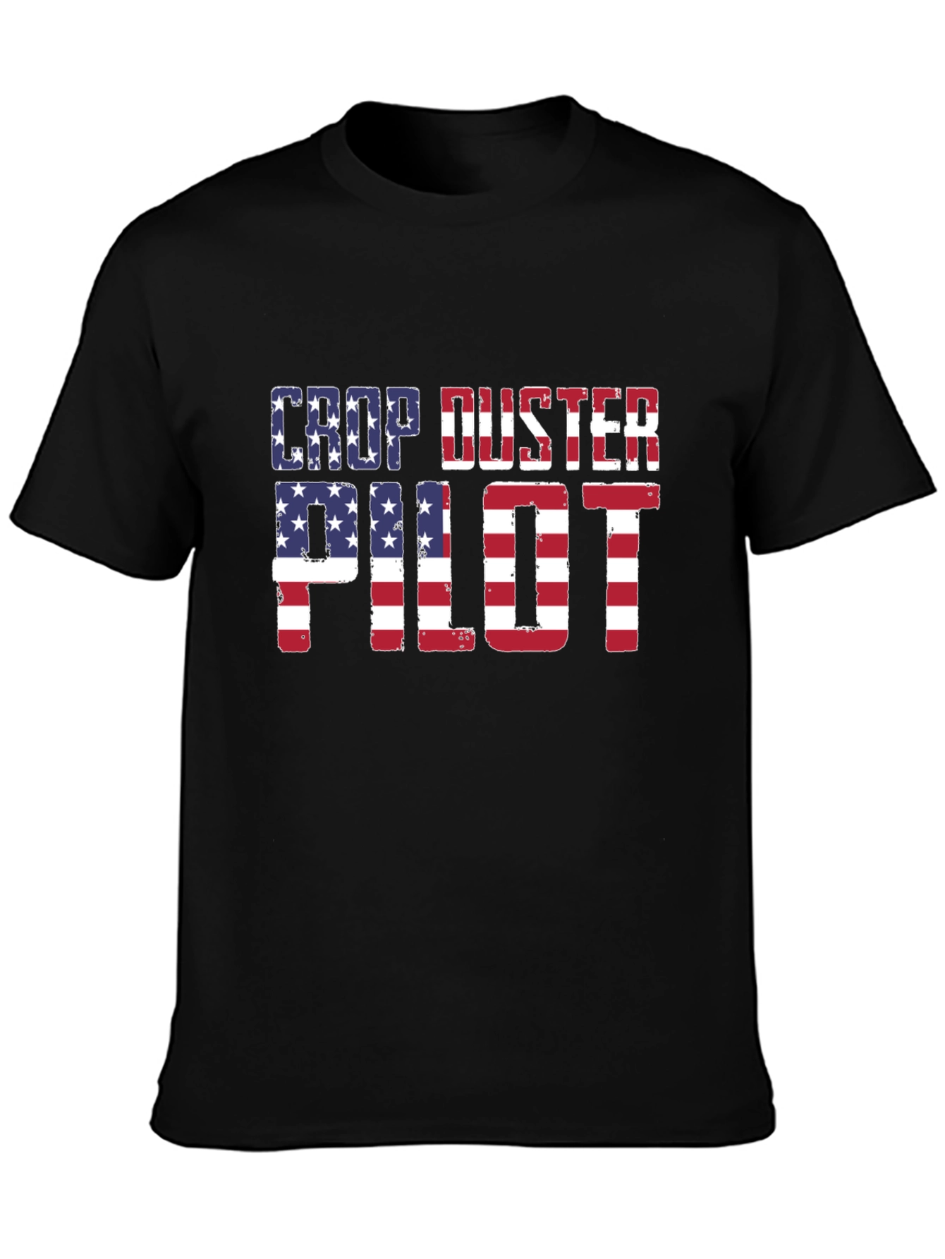 Crop Duster Pilot USA Flag Graphic Tee