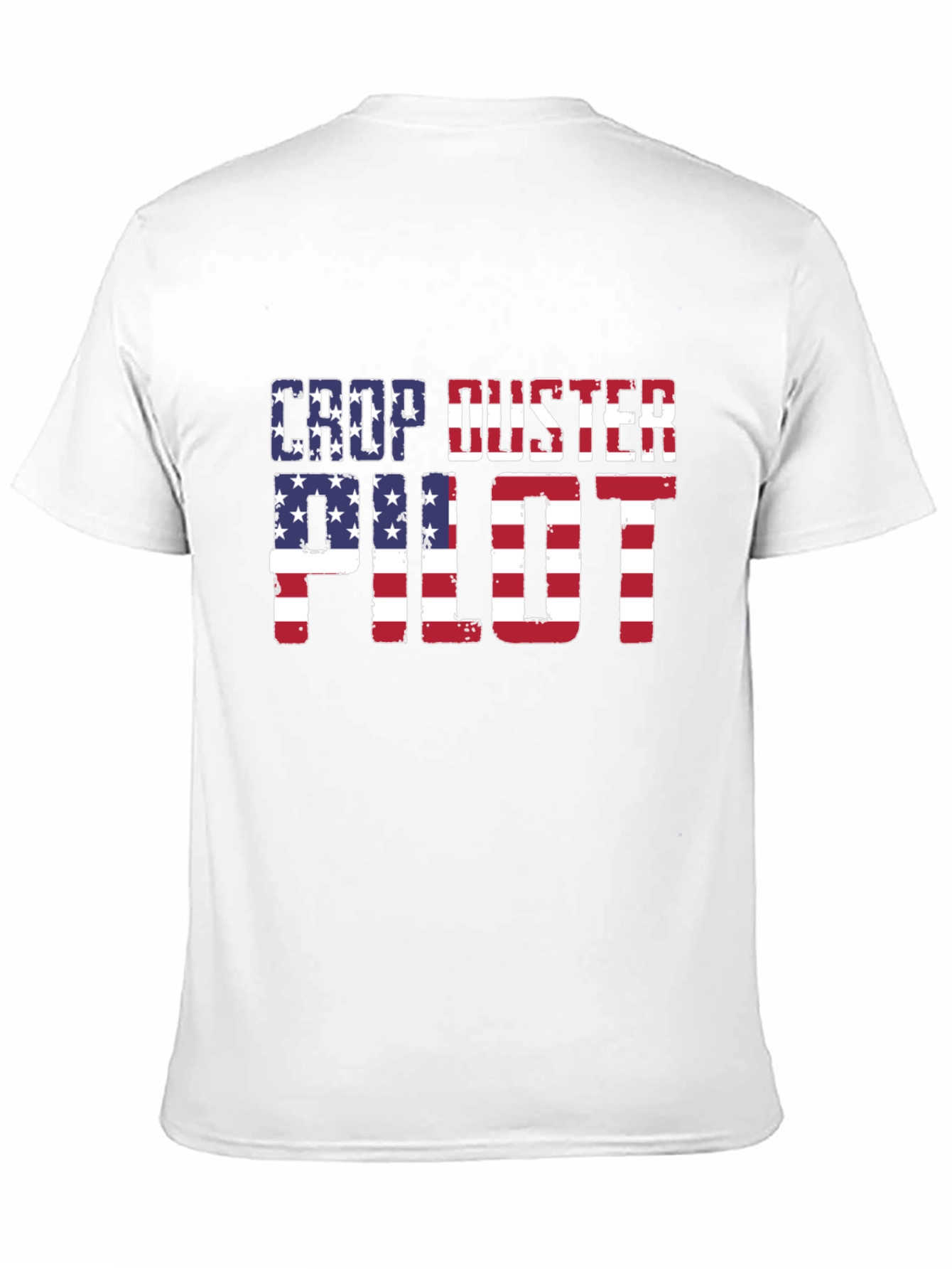 Crop Duster Pilot USA Flag Graphic Tee