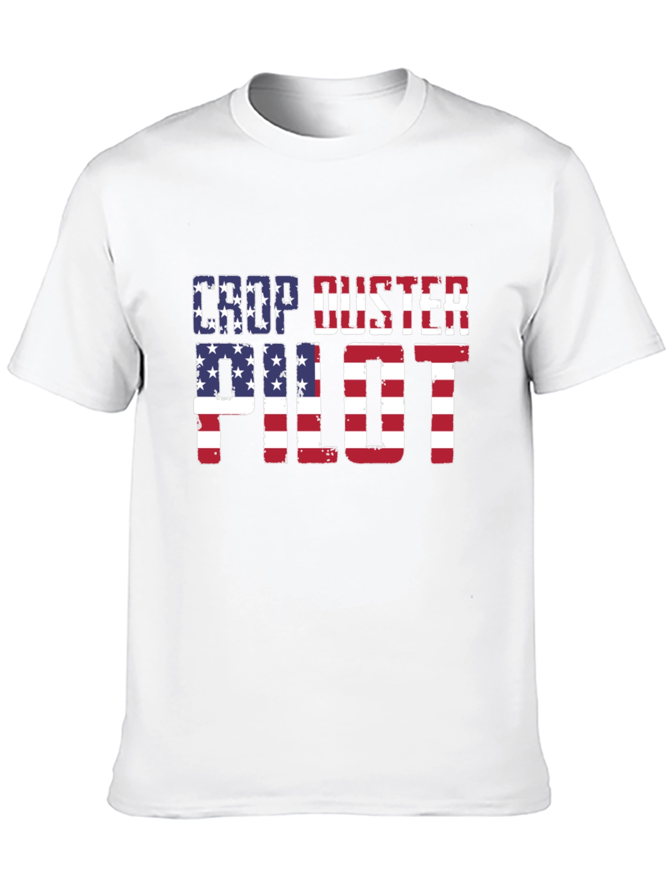 Crop Duster Pilot USA Flag Graphic Tee