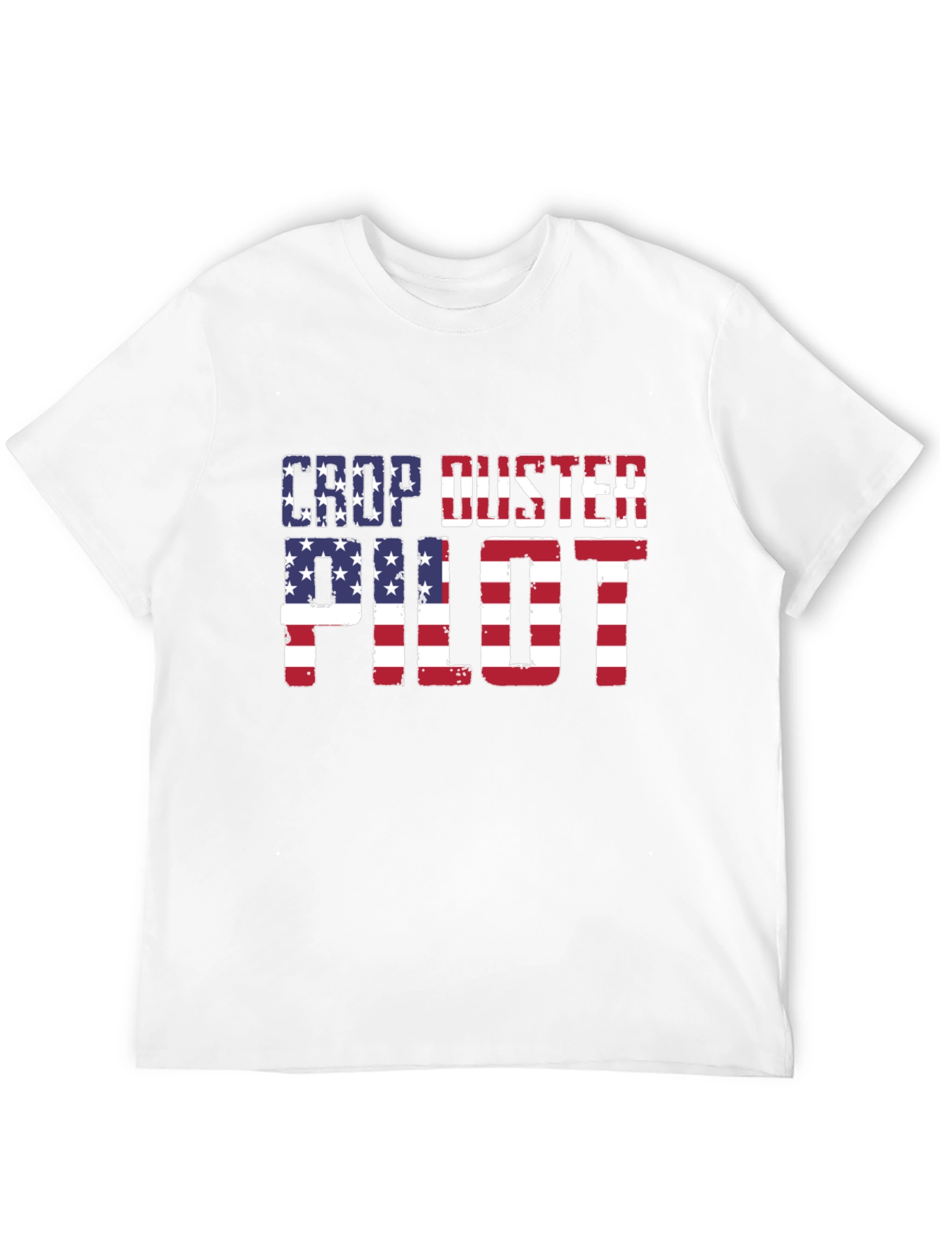 Crop Duster Pilot USA Flag Graphic Tee