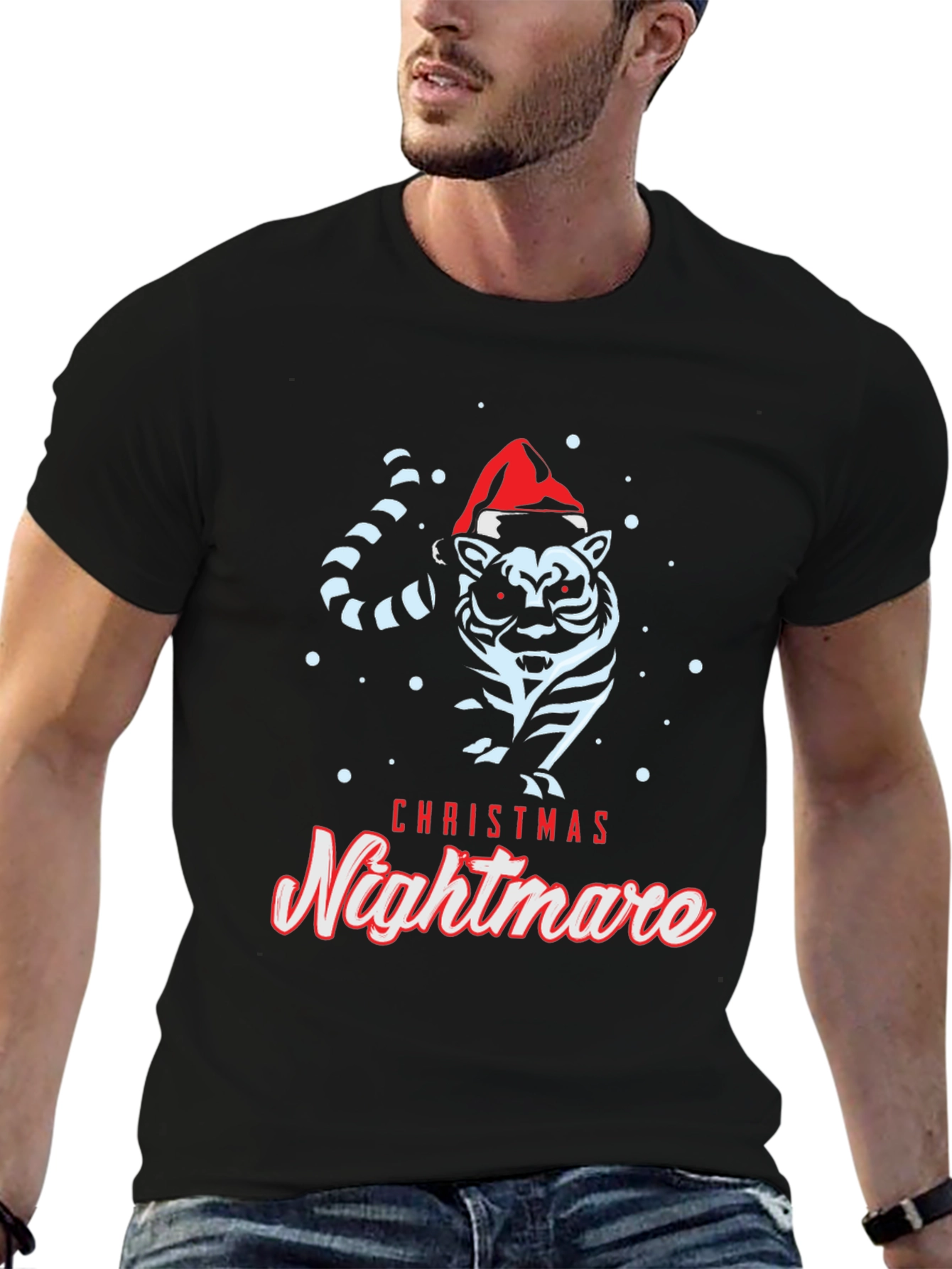 Christmas Nightmare Tiger Graphic Tee