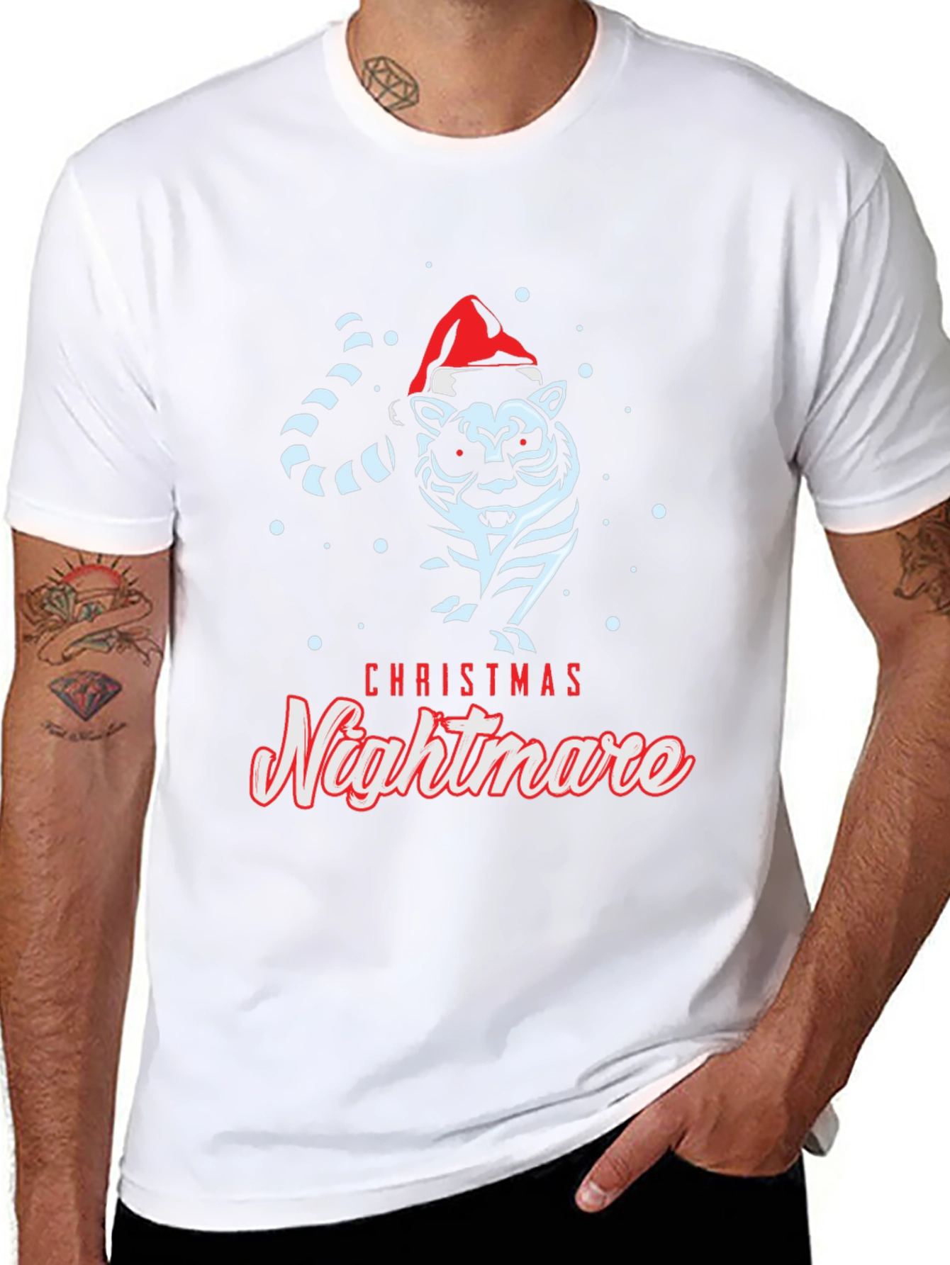 Christmas Nightmare Tiger Graphic Tee