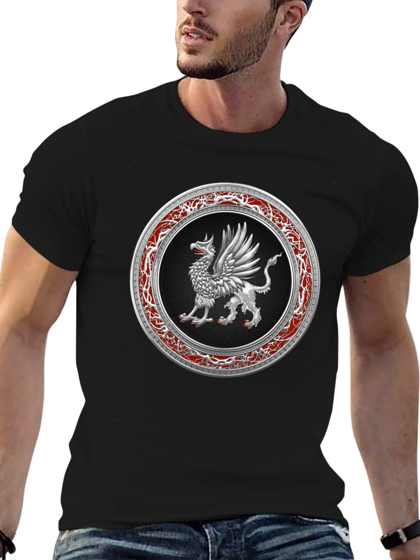 Griffin Emblem Black T-Shirt