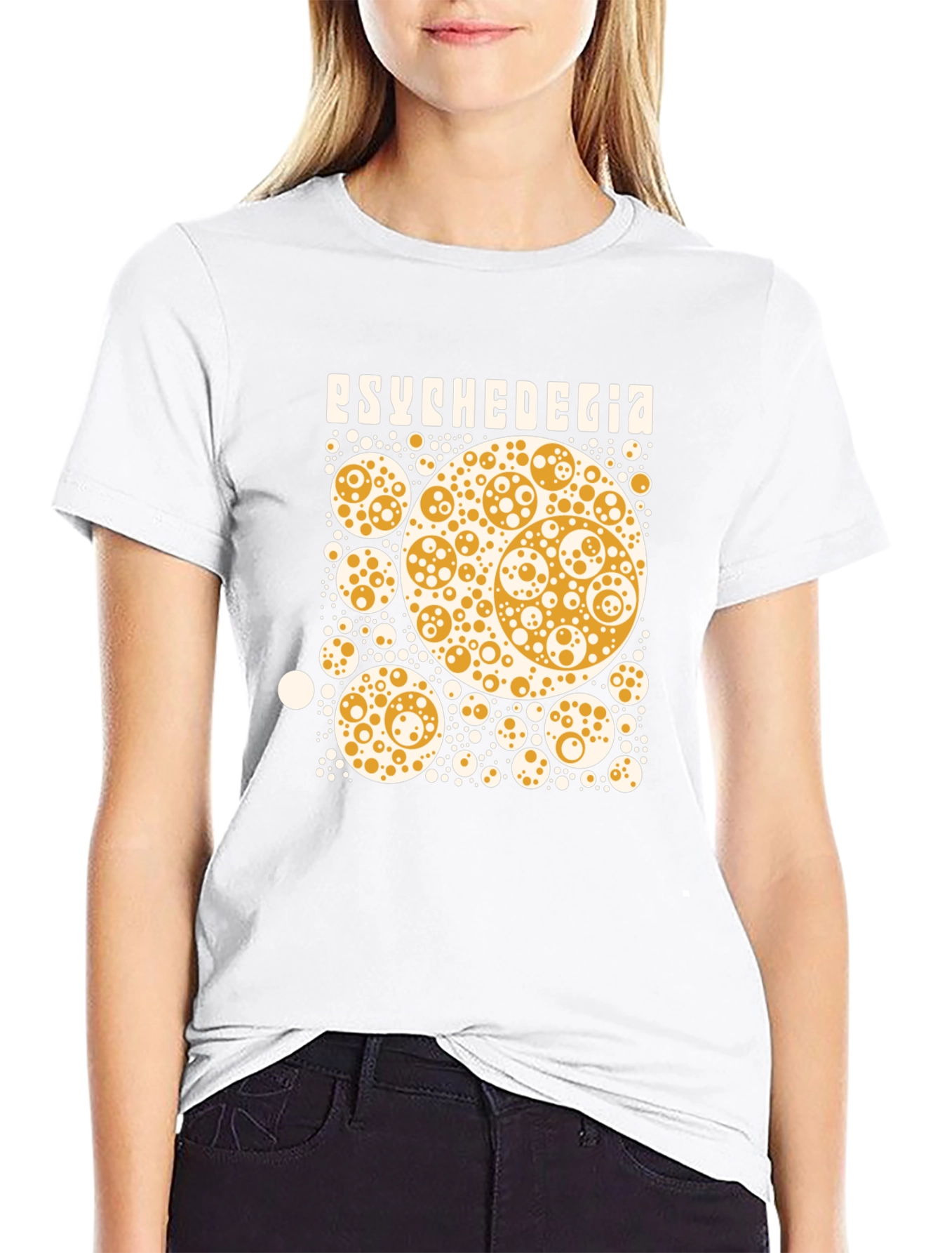 Psychedegia Graphic Tee - Black Cotton Blend T-Shirt