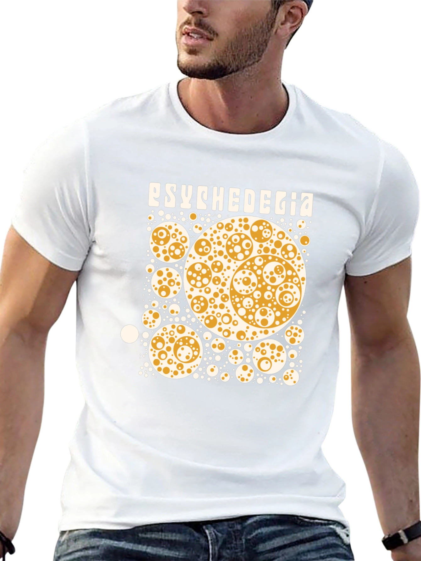 Psychedegia Graphic Tee - Black Cotton Blend T-Shirt