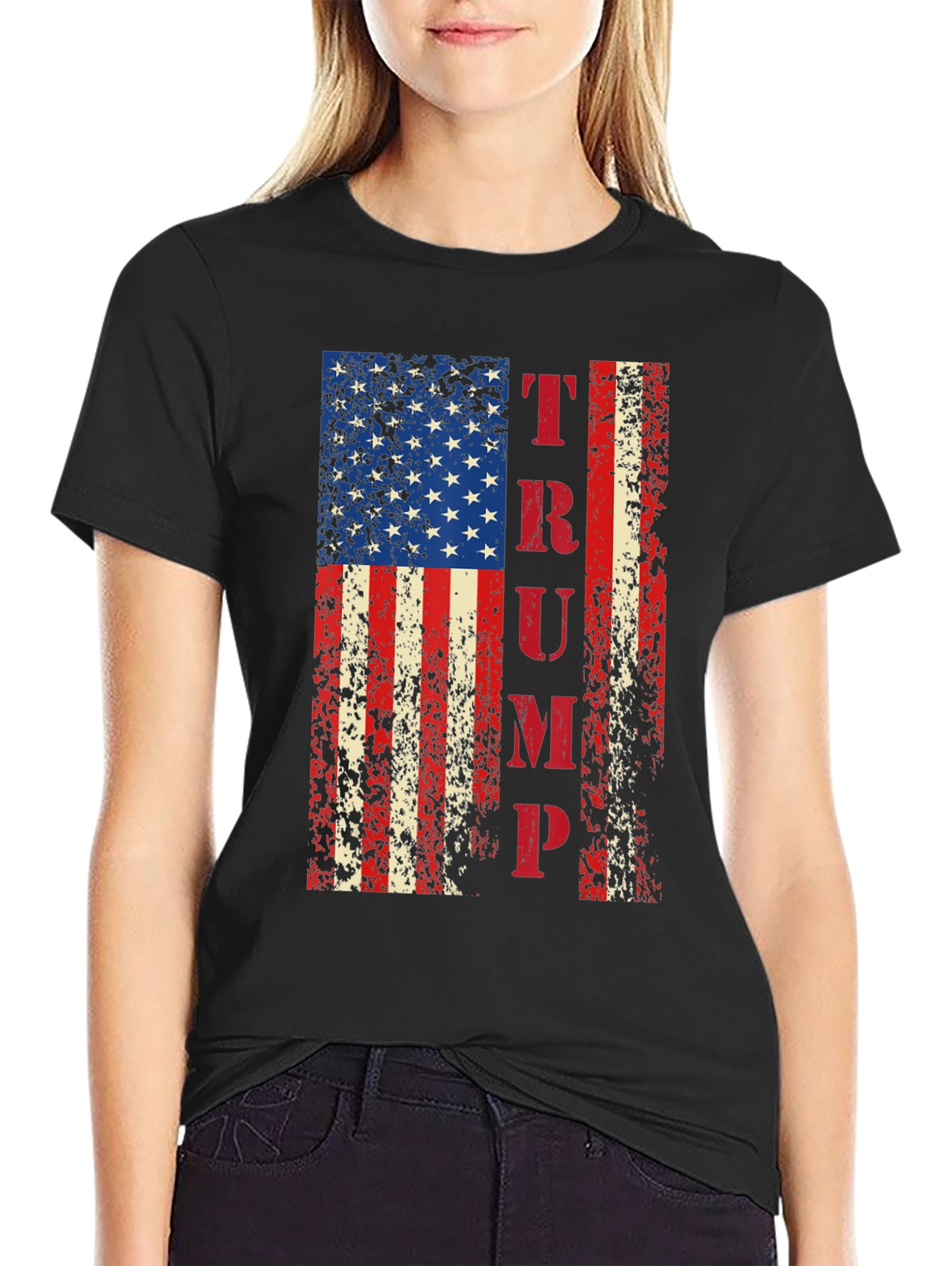 Trump Flag T-Shirt - Patriotic USA Tee