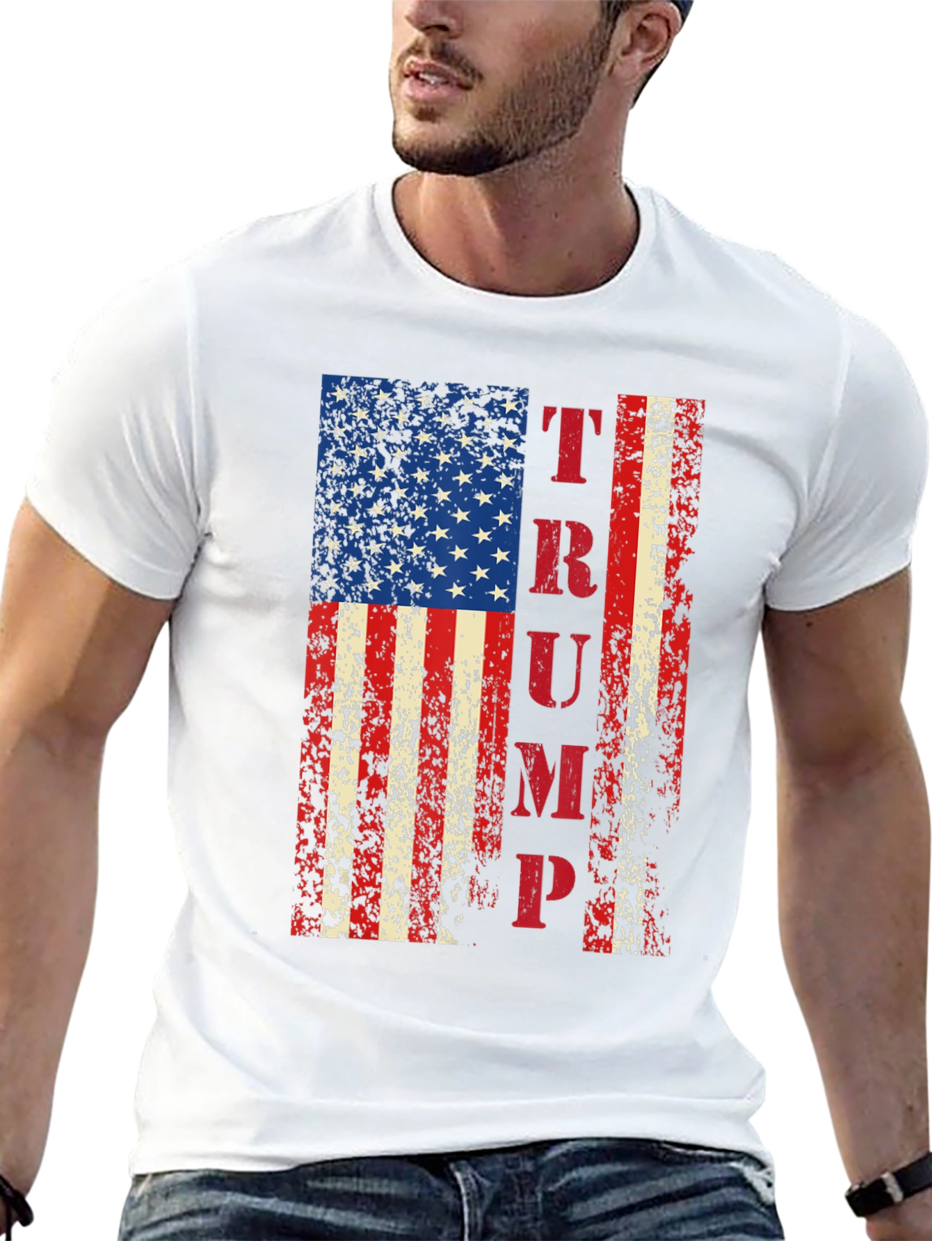 Trump Flag T-Shirt - Patriotic USA Tee