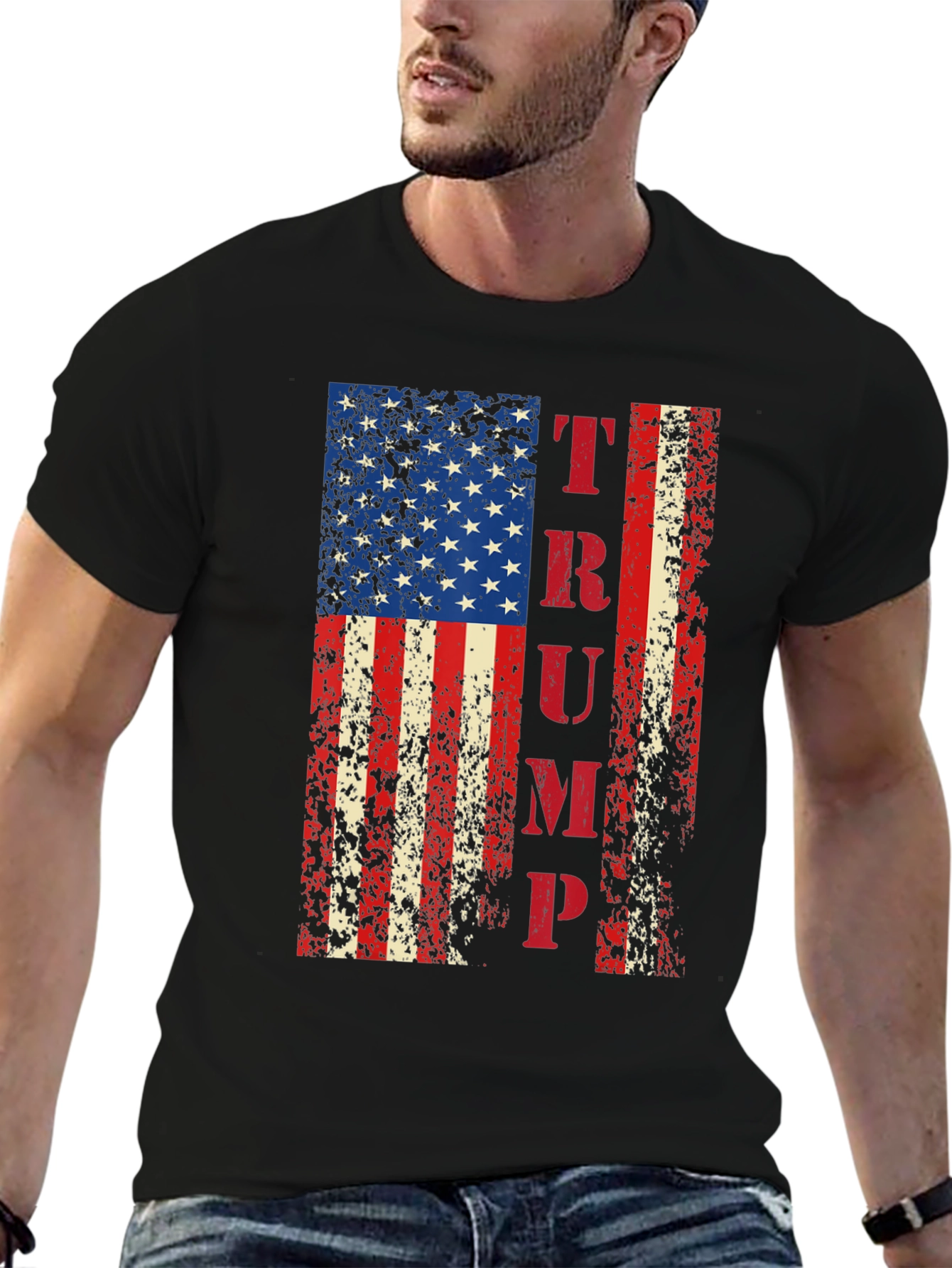 Trump Flag T-Shirt - Patriotic USA Tee