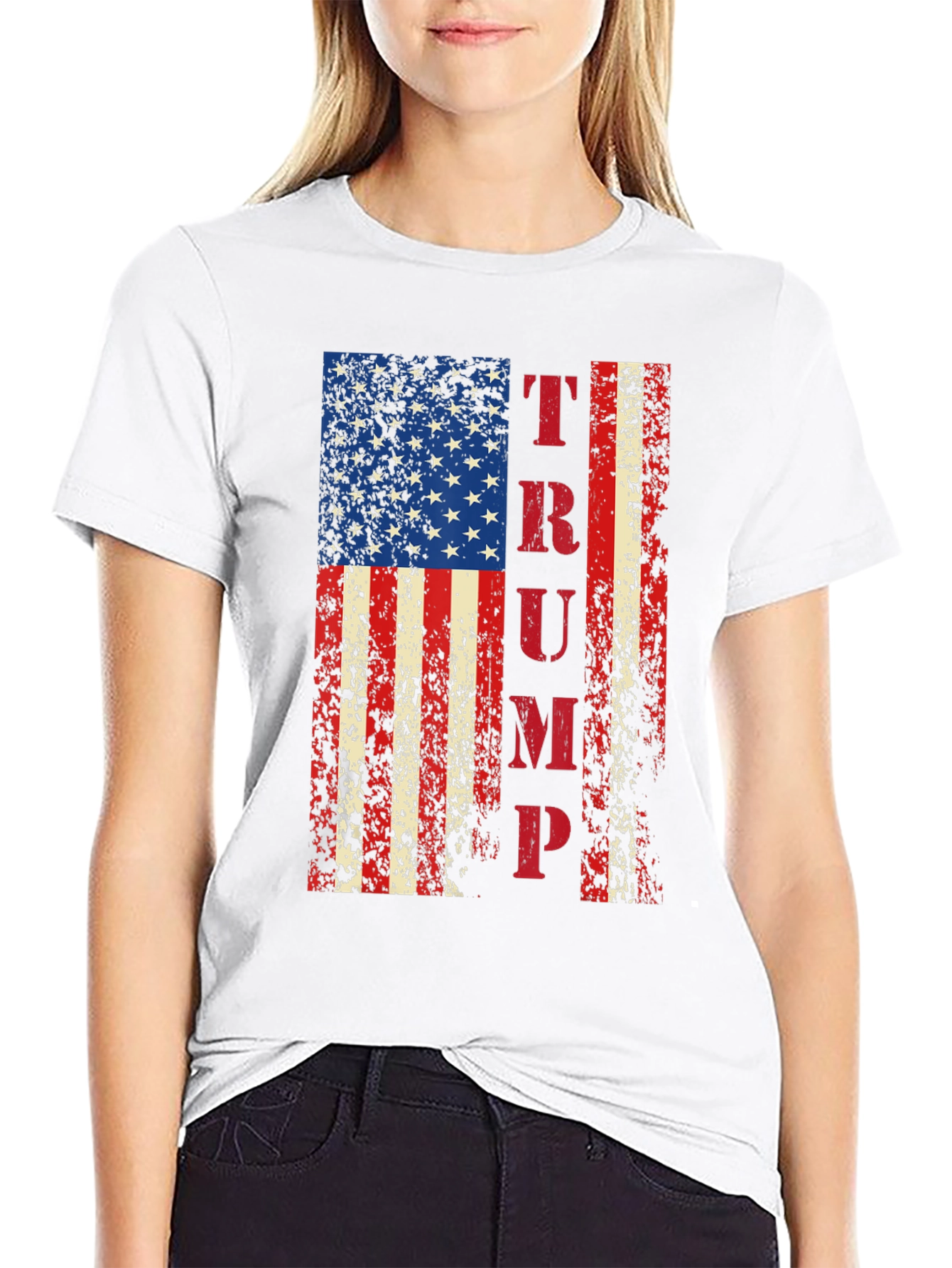 Trump Flag T-Shirt - Patriotic USA Tee
