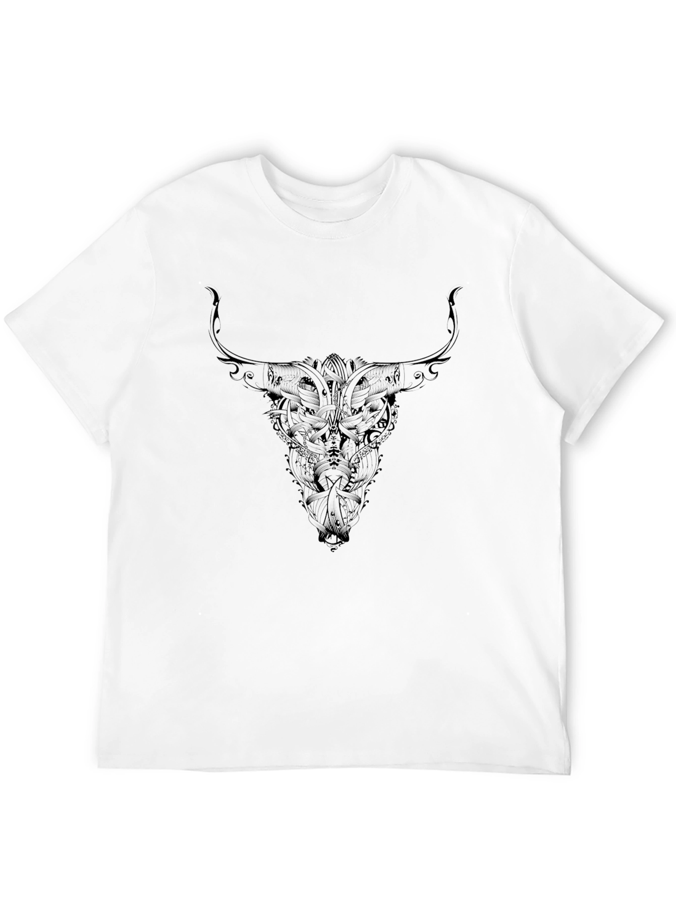 Skull Bull Graphic Black T-Shirt