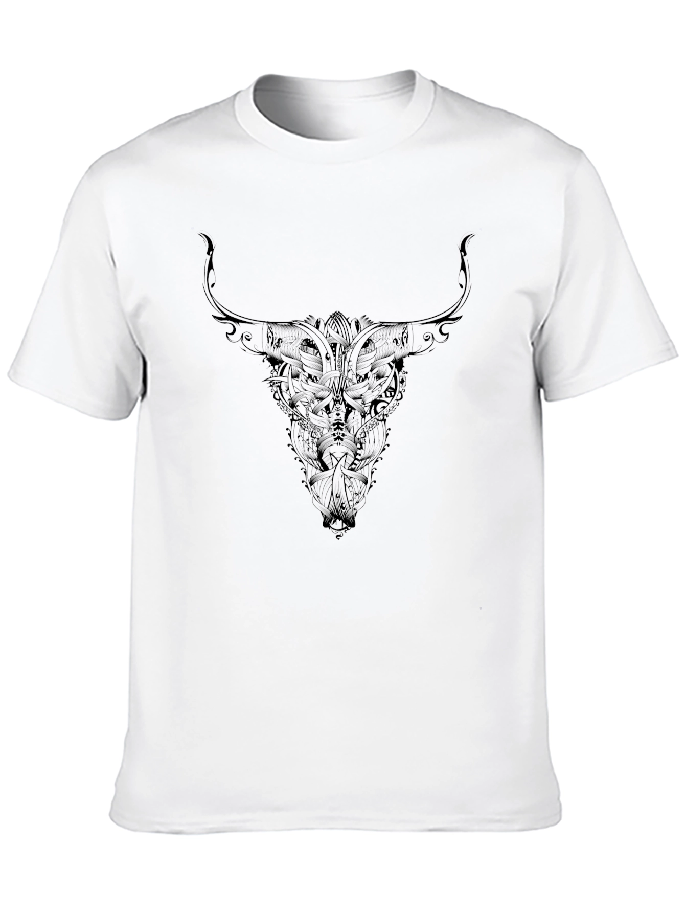 Skull Bull Graphic Black T-Shirt