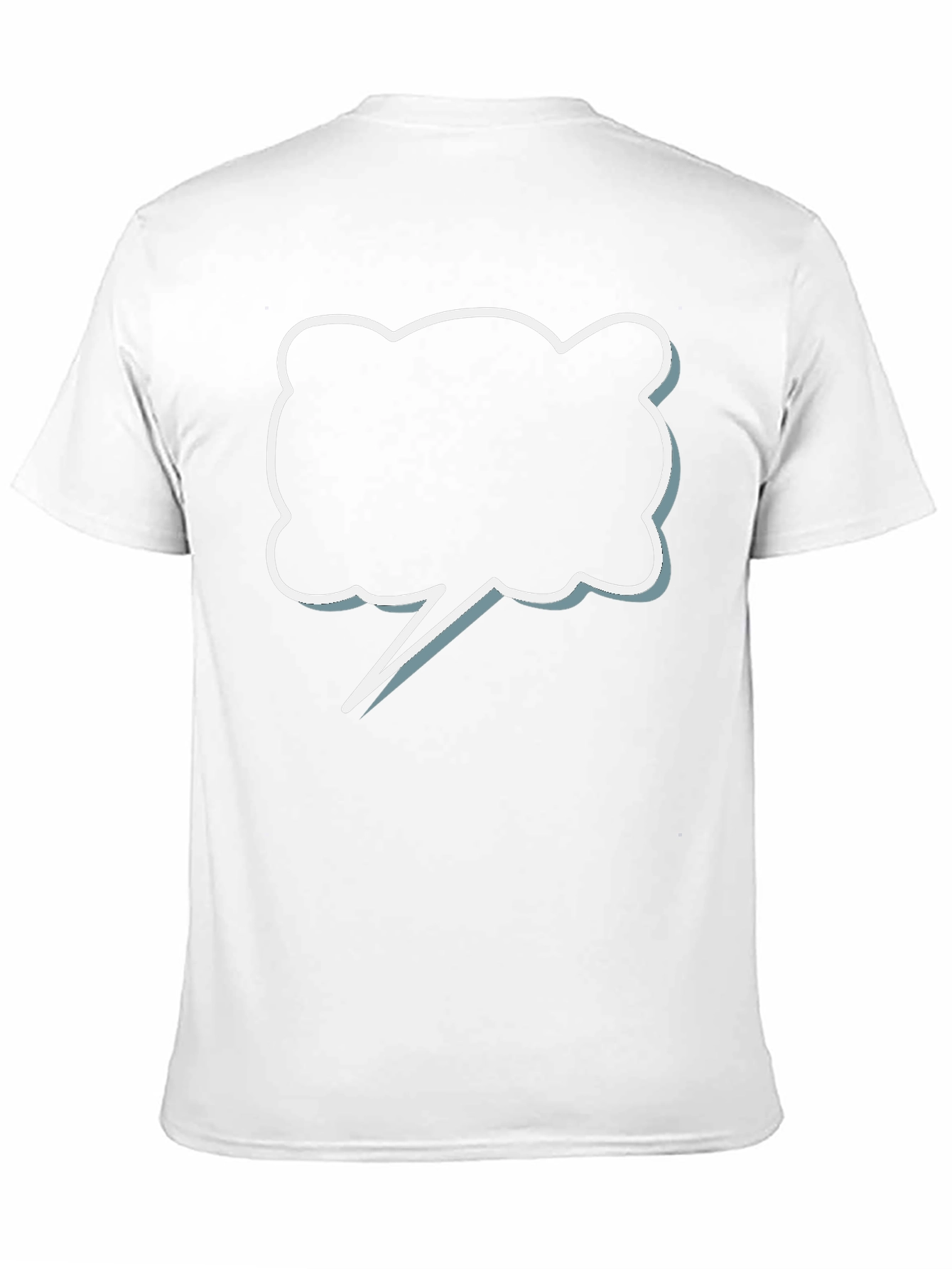 Black T-Shirt with Speech Bubble Graphic