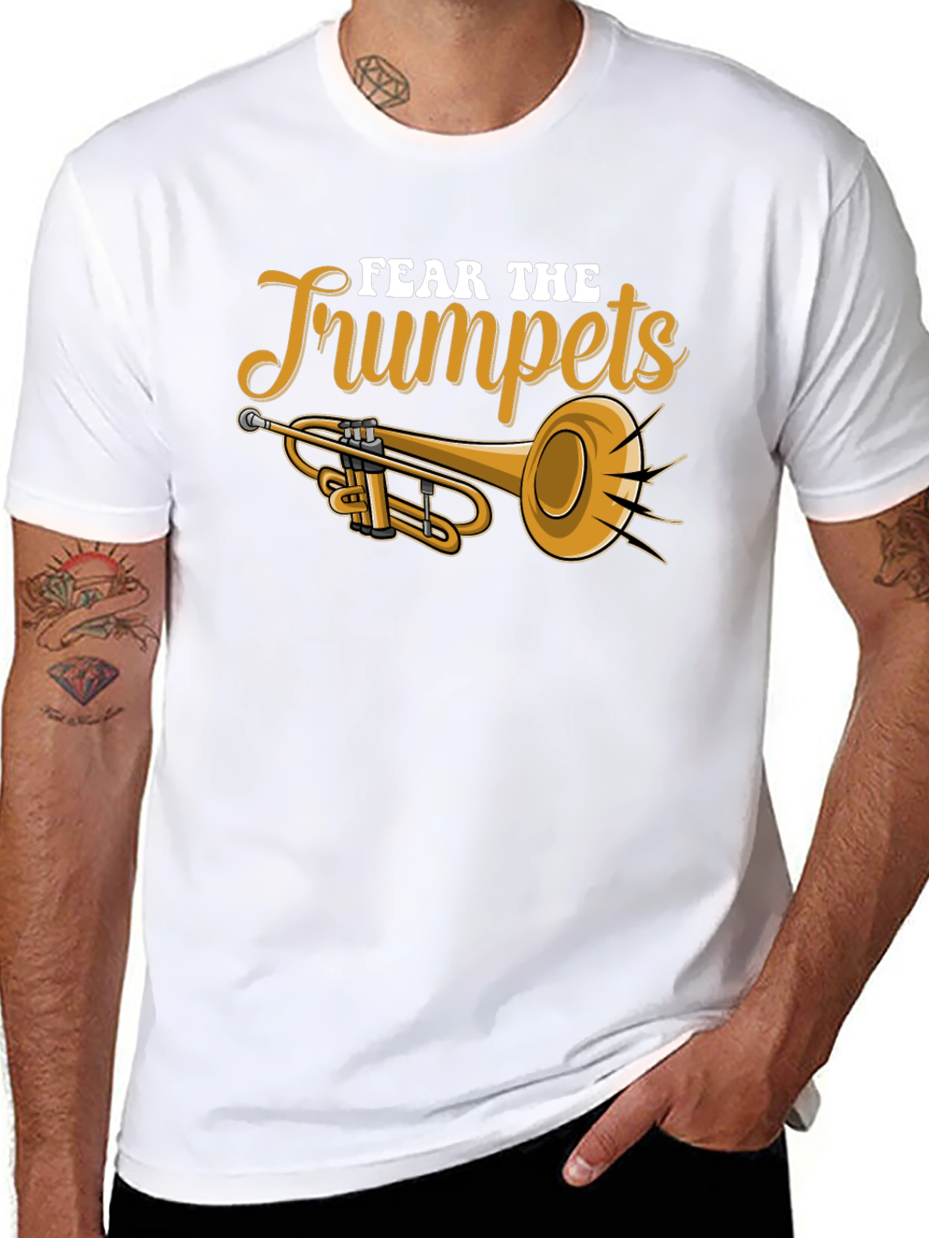Fear the Trumpets Graphic Tee - Musicians Humor