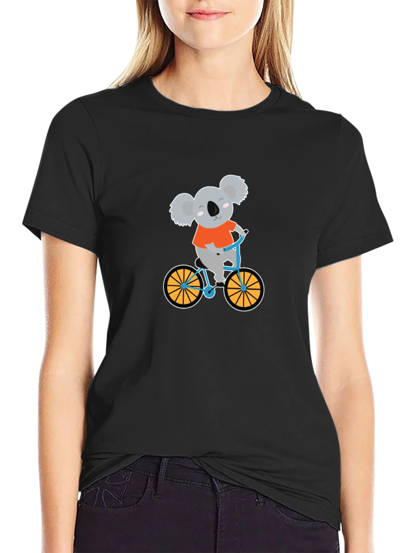 Koala Bear on Bike Graphic T-Shirt