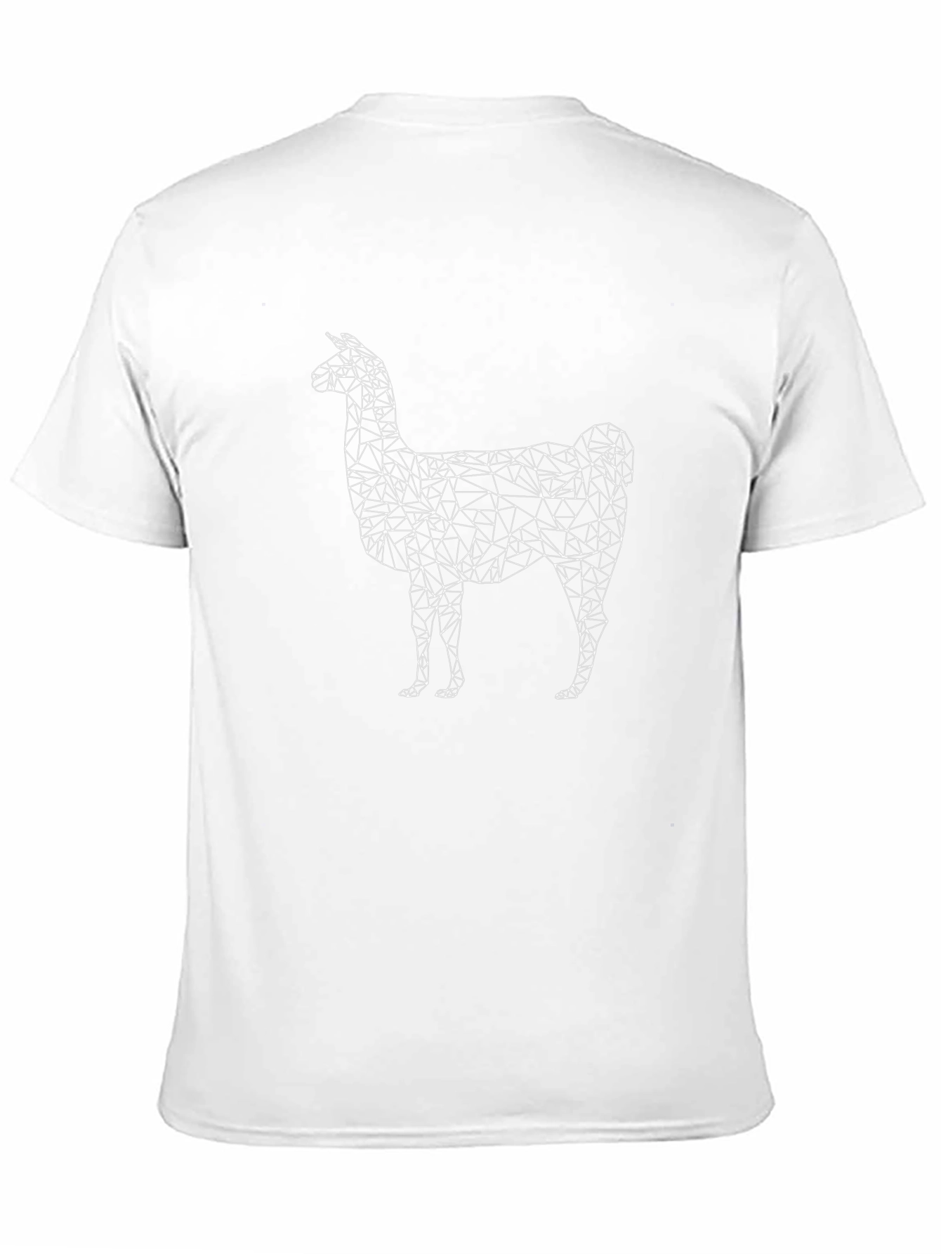 Geometric Llama Graphic Tee - Black T-Shirt