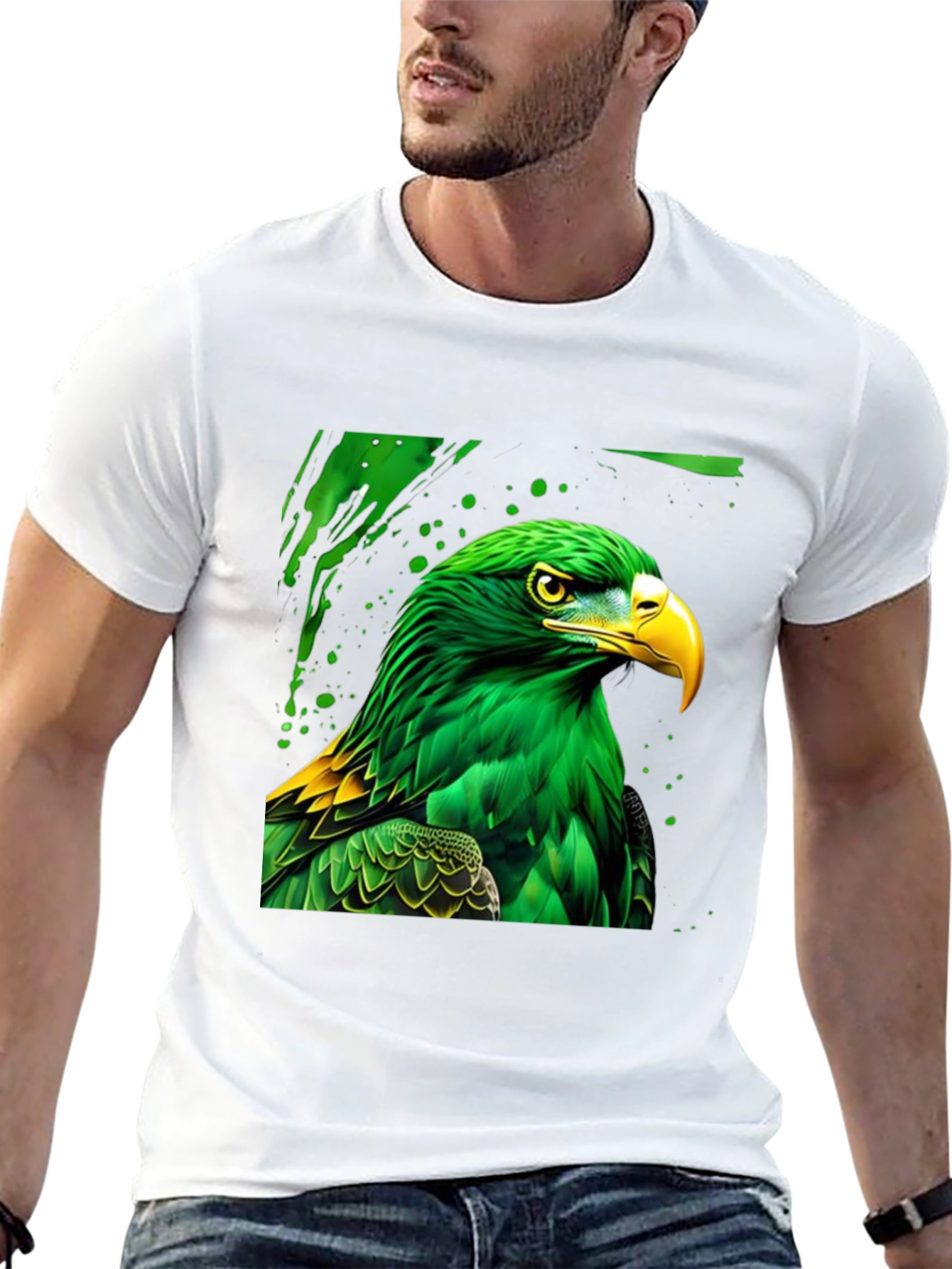 Green Eagle Graphic Tee - Stylish Mens T-Shirt