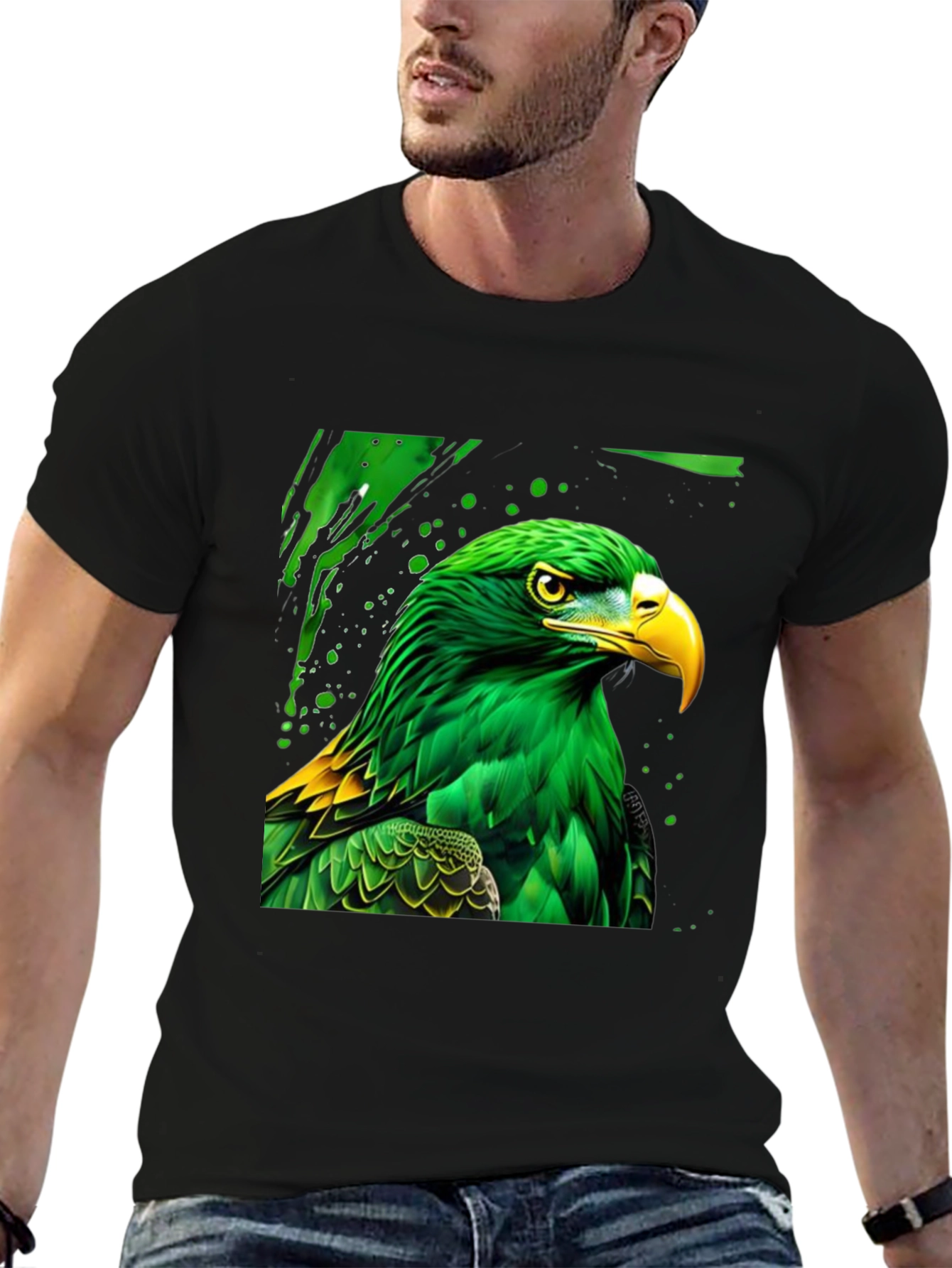 Green Eagle Graphic Tee - Stylish Mens T-Shirt