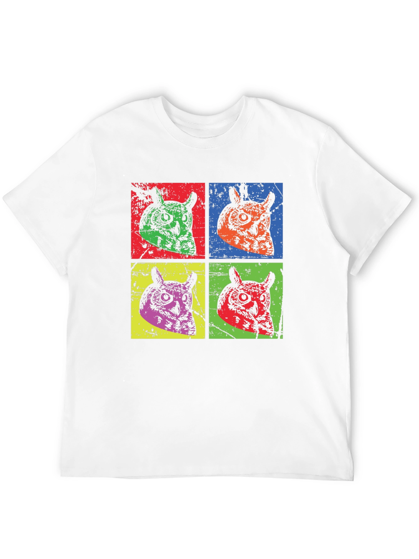 Pop Art Owl Graphic Tee - Quirky Style