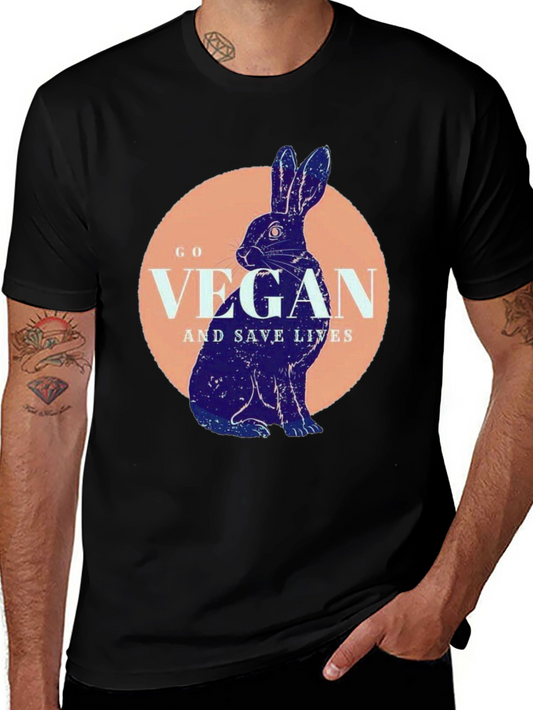 Vegan Rabbit T-Shirt - Save Lives Animal Lover