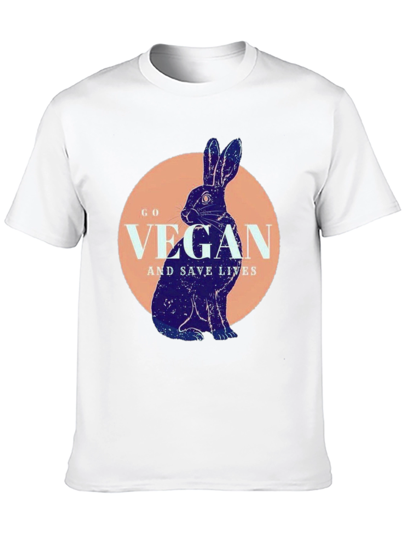 Vegan Rabbit T-Shirt - Save Lives Animal Lover
