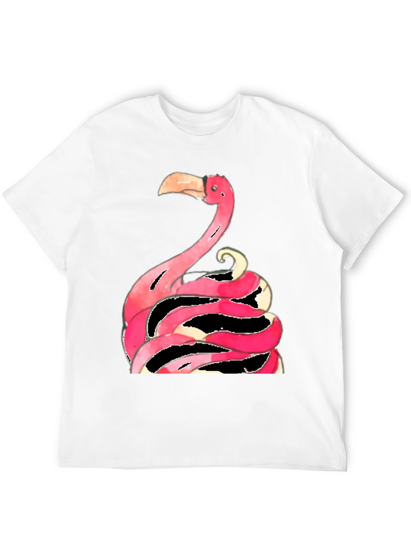 Flamingo Graphic Tee - Quirky Black T-Shirt