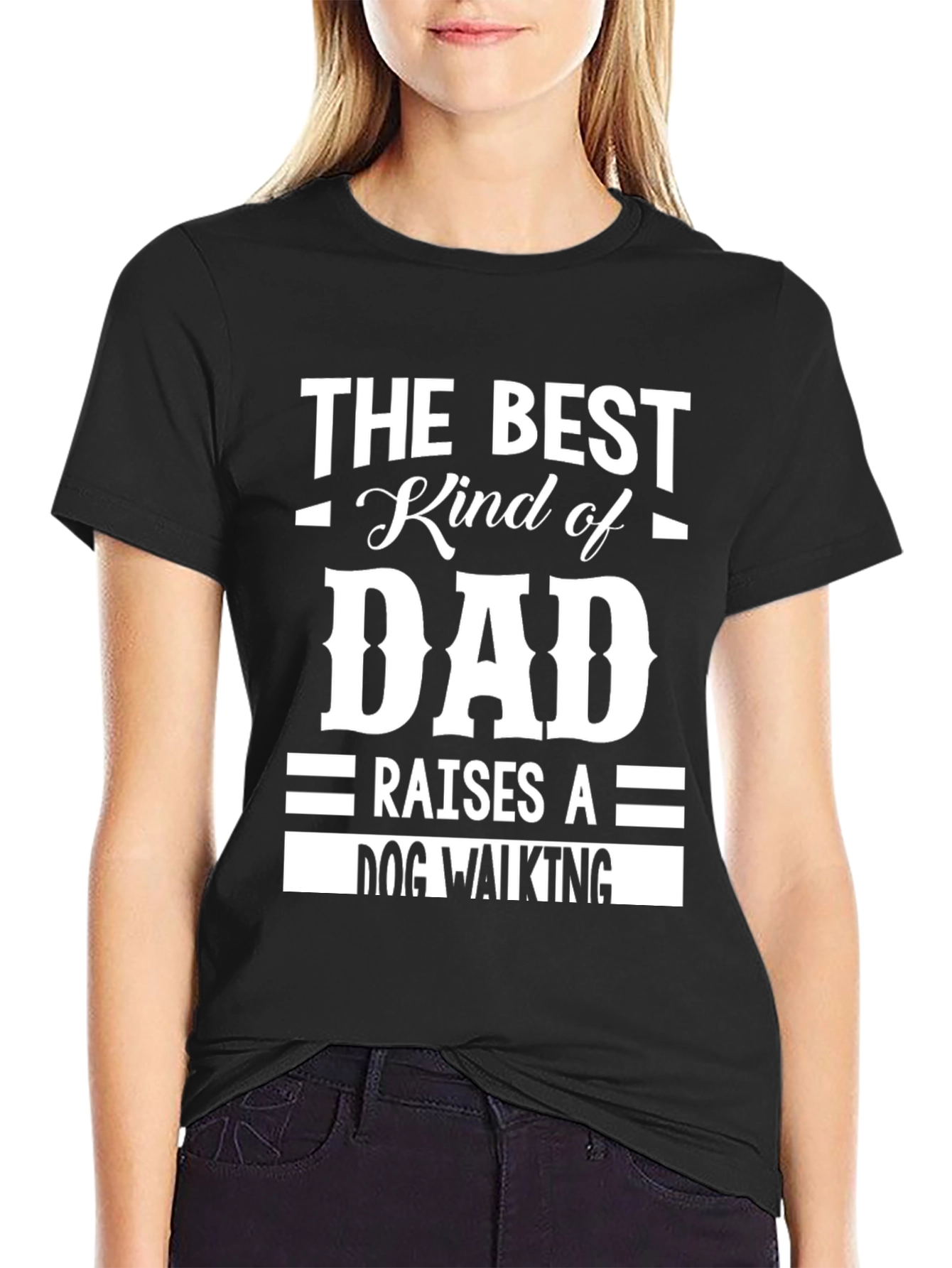 Best Kind of Dad Dog Walking T-Shirt