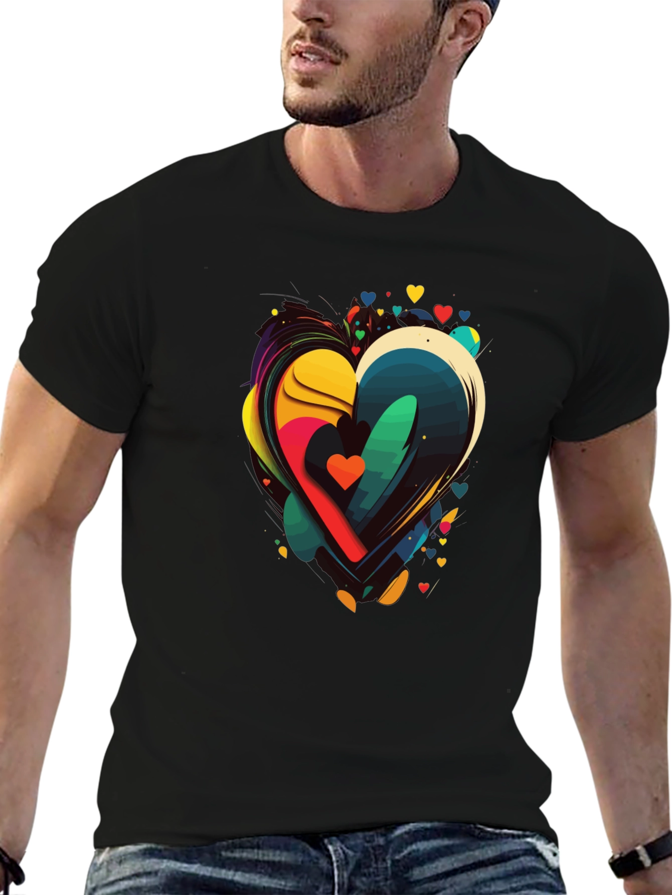 Abstract Heart Graphic Tee