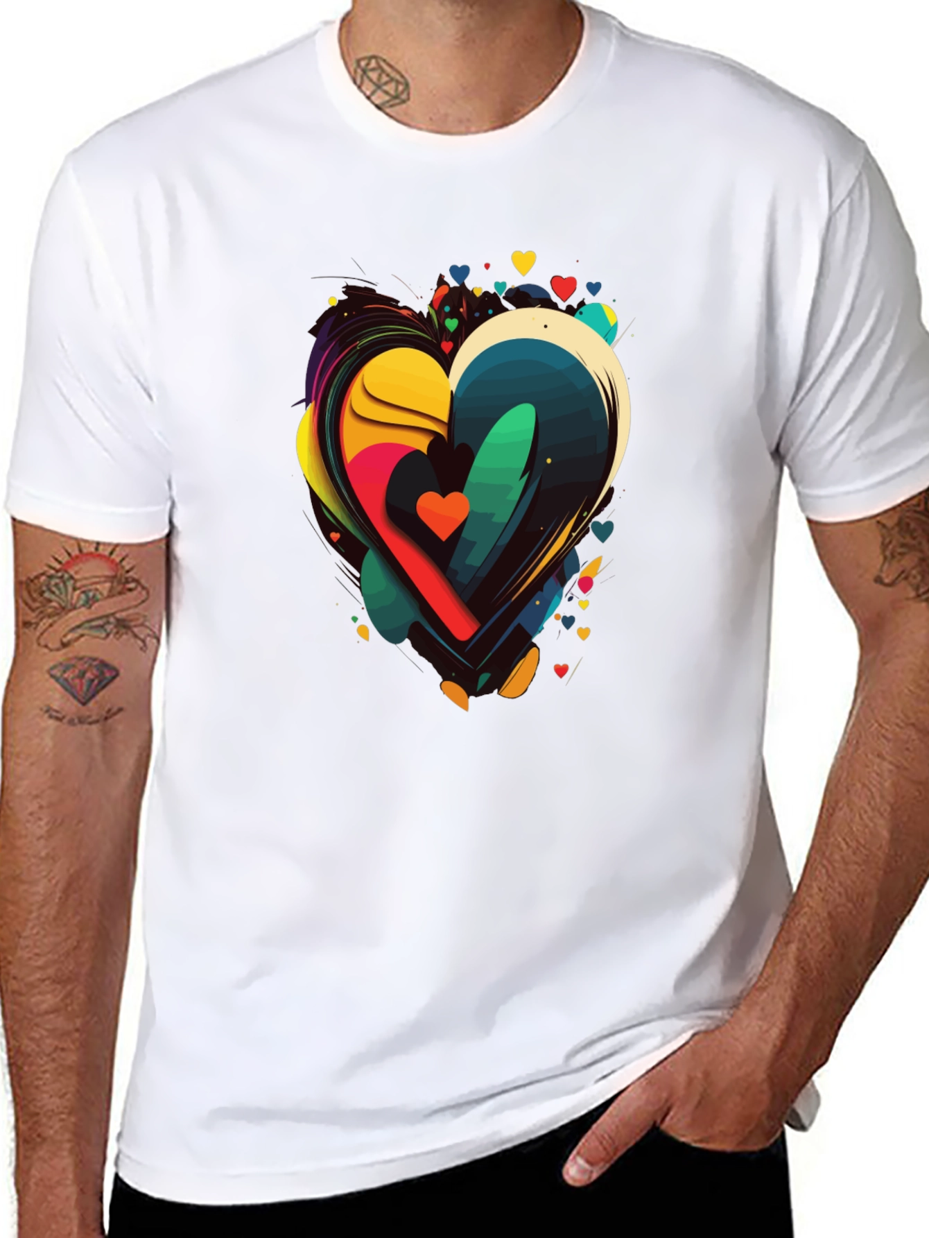 Abstract Heart Graphic Tee