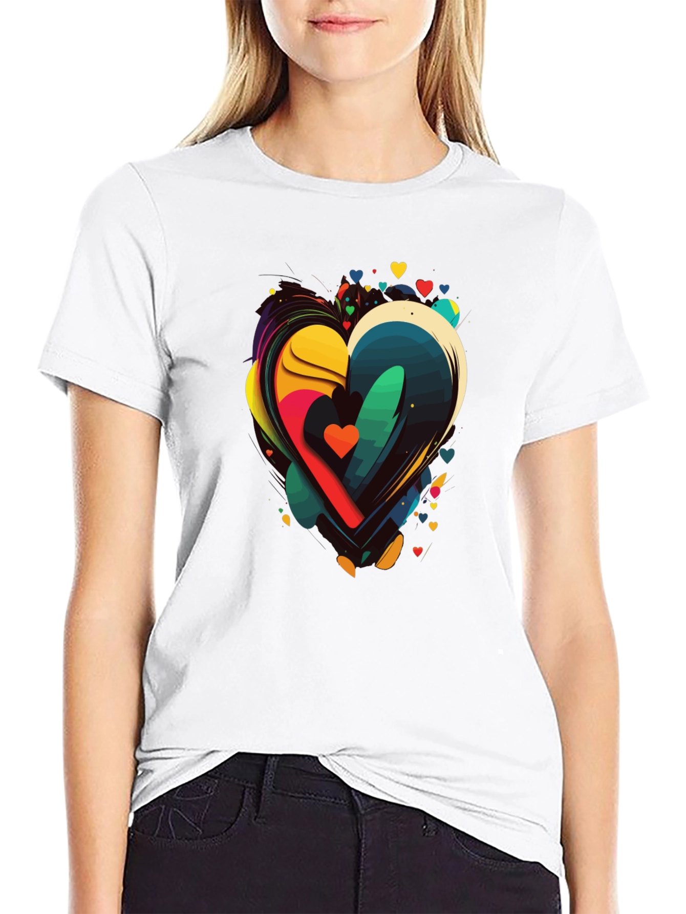 Abstract Heart Graphic Tee
