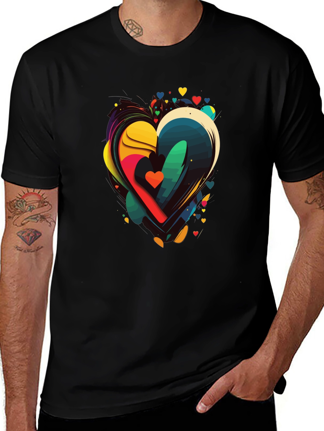 Abstract Heart Graphic Tee