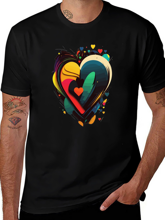 Abstract Heart Graphic Tee