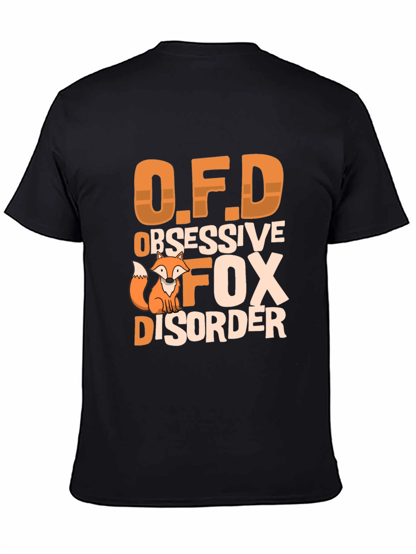 Obsessive Fox Disorder Black T-Shirt