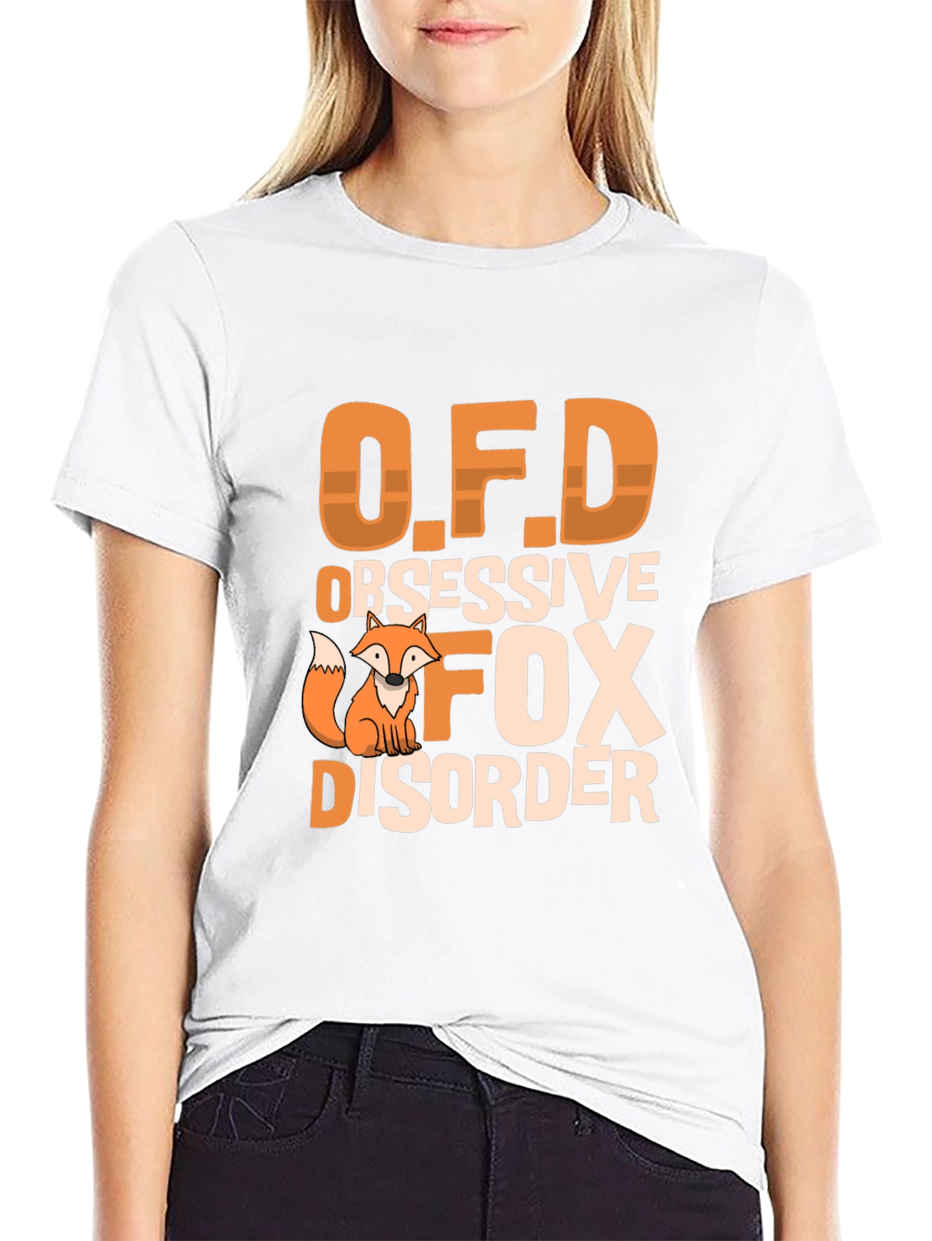 Obsessive Fox Disorder Black T-Shirt